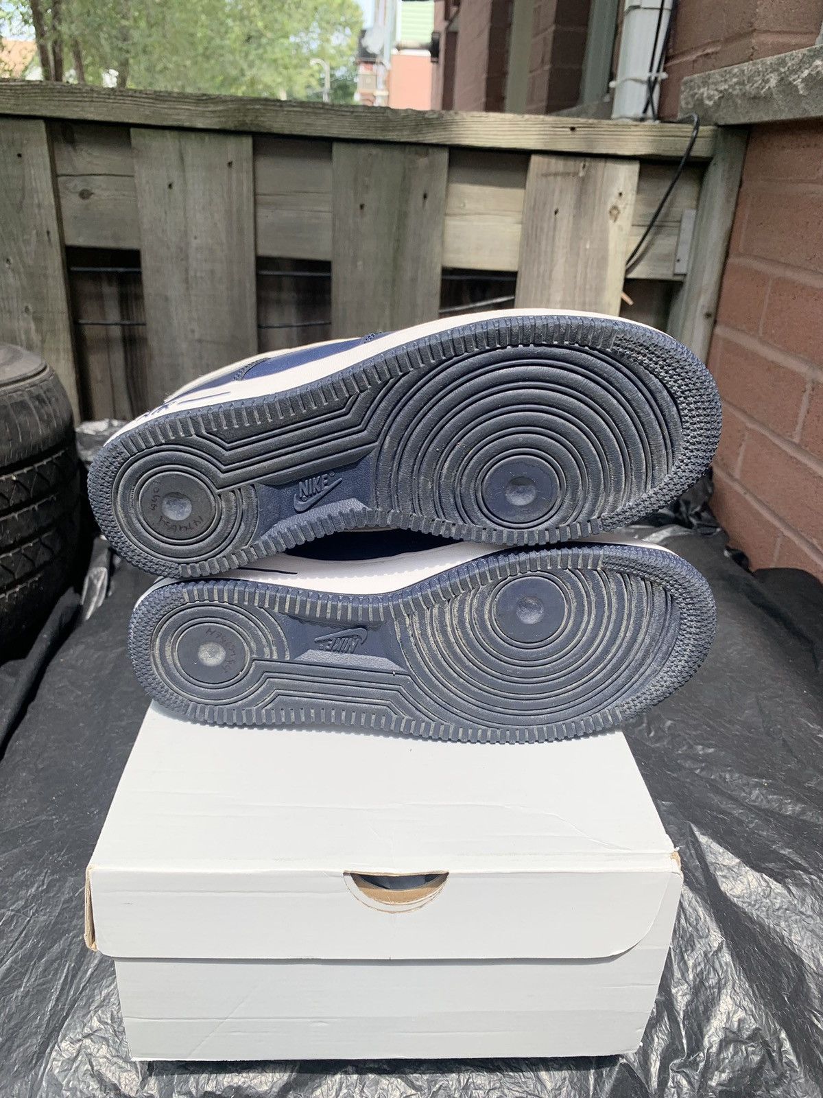 Nike Air Force 1 Low Midnight Navy White Size US 7 / EU 40 - 6 Thumbnail