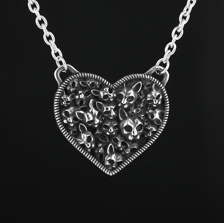 Jewelry Cat Heart Pendant Necklace Size ONE SIZE - 1 Thumbnail