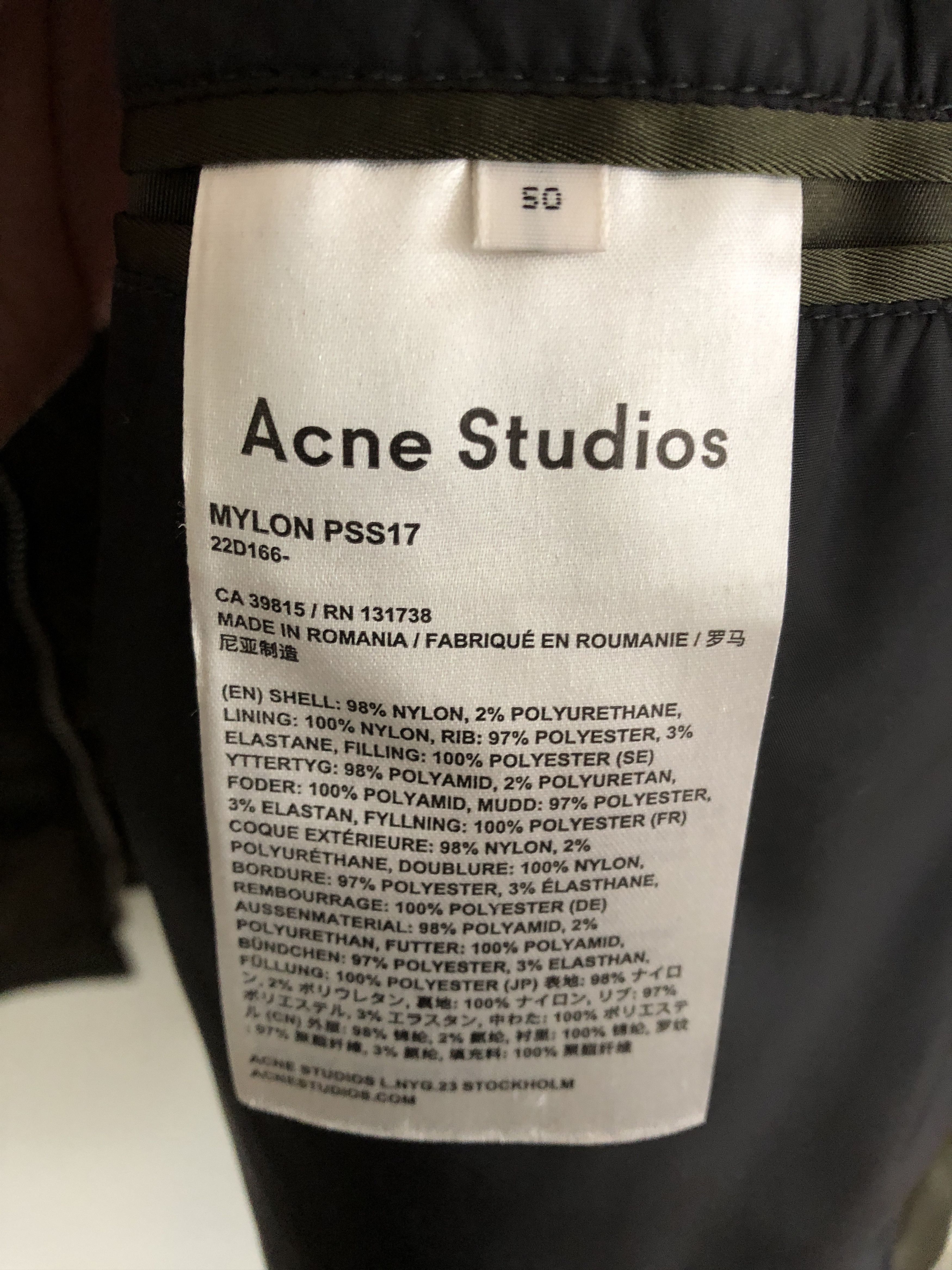 Acne Studios Acne Studios Mylon PSS17 Bomber jacket green Size US M / EU 48-50 / 2 - 14 Thumbnail