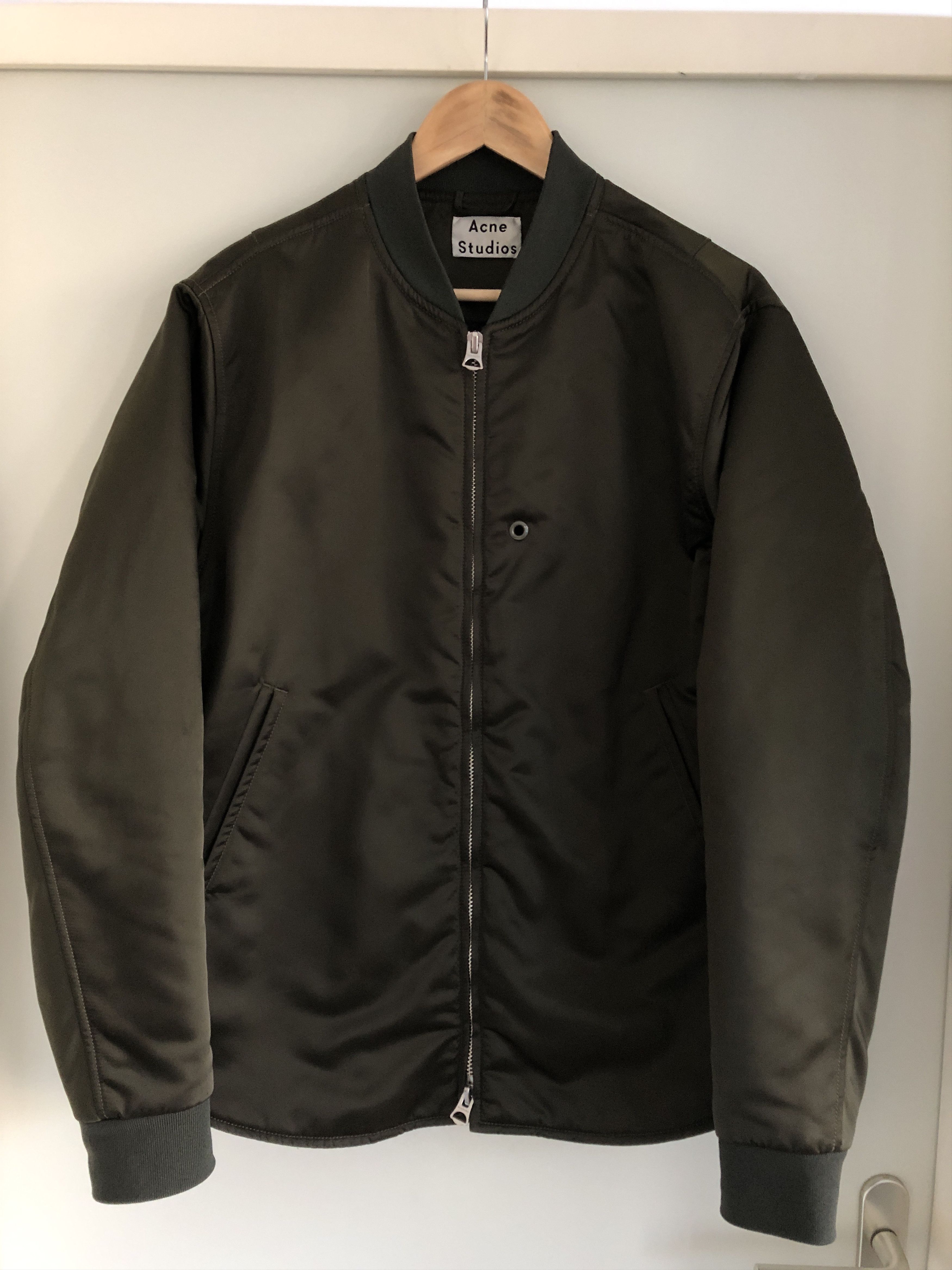 Acne Studios Acne Studios Mylon PSS17 Bomber jacket green Size US M / EU 48-50 / 2 - 2 Thumbnail