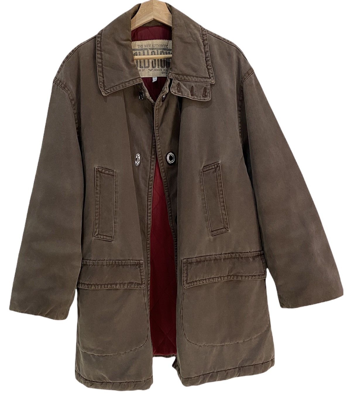 Giorgio Armani Rare Giorgio Armani Old Stone Long Jacket Size US XL / EU 56 / 4 - 3 Thumbnail