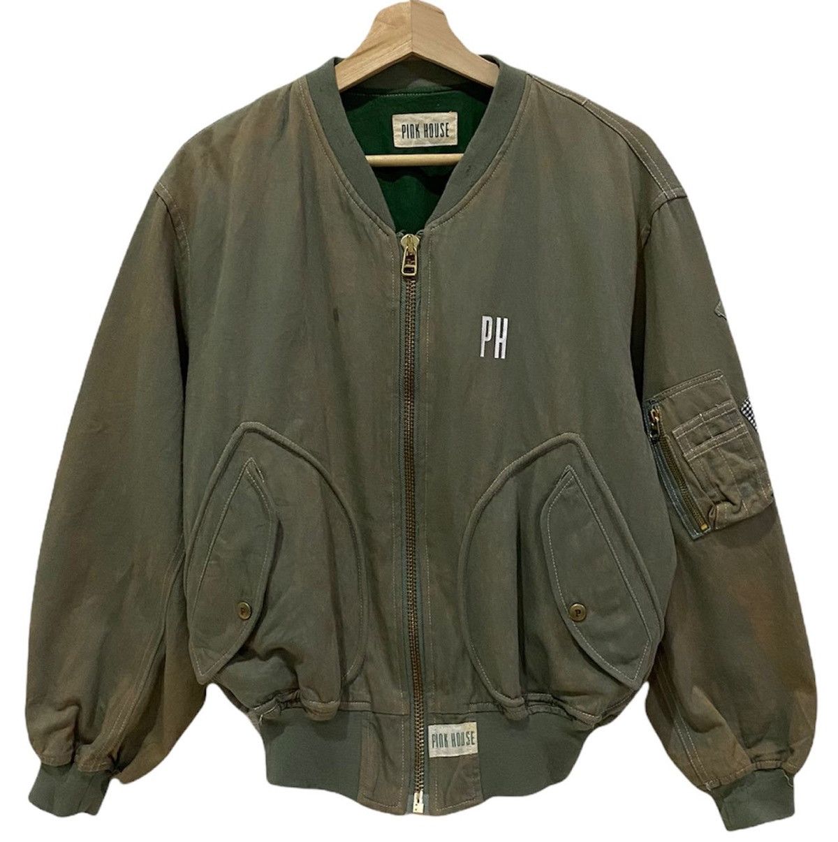 Issey Miyake RARE🔥Pink House Ma+ Patchwork Distressed Bomber Jacket Size US M / EU 48-50 / 2 - 10 Thumbnail