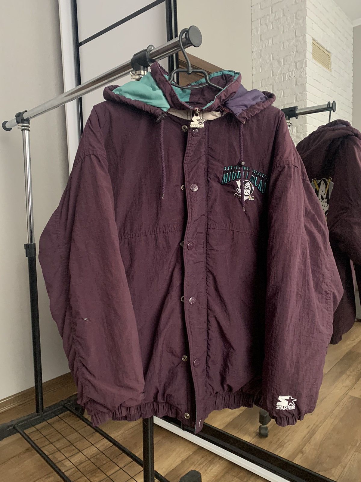 NHL The Mighty Ducks Anaheim NHL Jacket Vintage Big Logo 90s Size US L / EU 52-54 / 3 - 6 Thumbnail