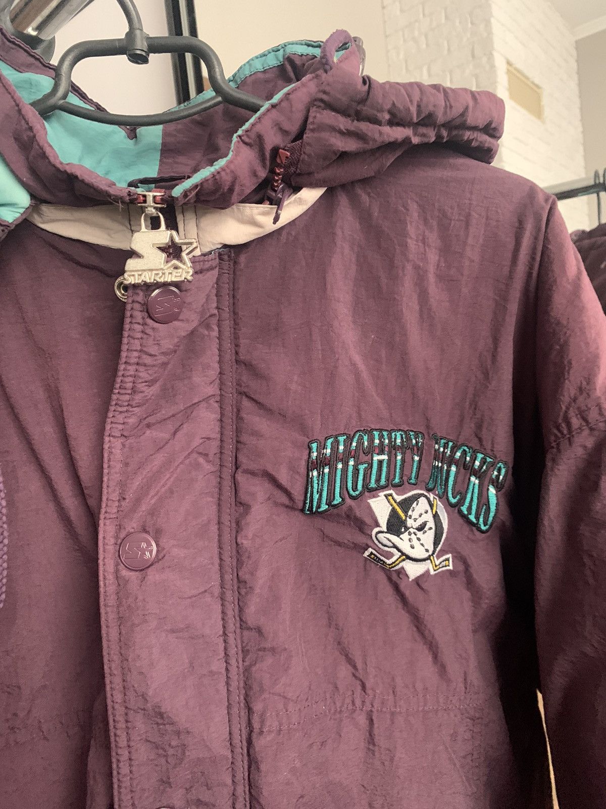 NHL The Mighty Ducks Anaheim NHL Jacket Vintage Big Logo 90s Size US L / EU 52-54 / 3 - 7 Thumbnail