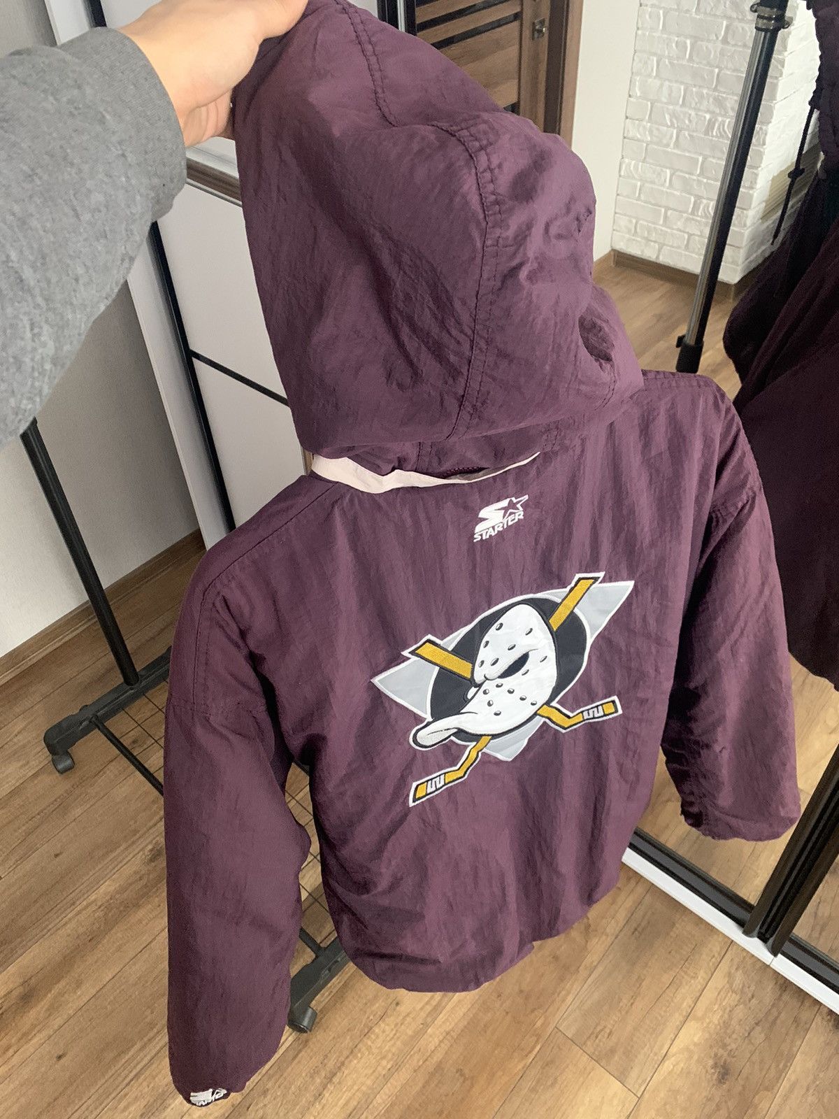 NHL The Mighty Ducks Anaheim NHL Jacket Vintage Big Logo 90s Size US L / EU 52-54 / 3 - 4 Thumbnail