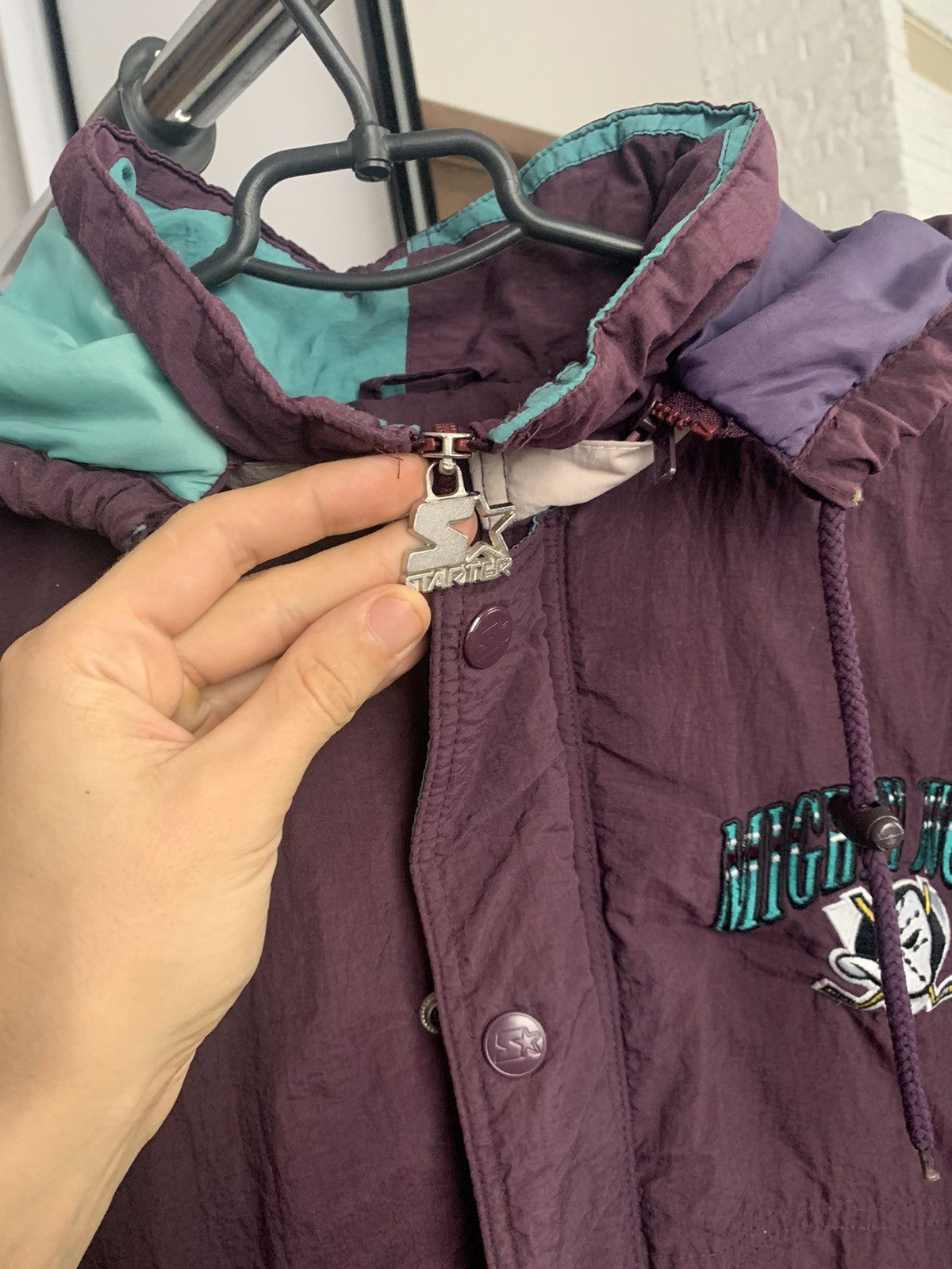 NHL The Mighty Ducks Anaheim NHL Jacket Vintage Big Logo 90s Size US L / EU 52-54 / 3 - 8 Thumbnail