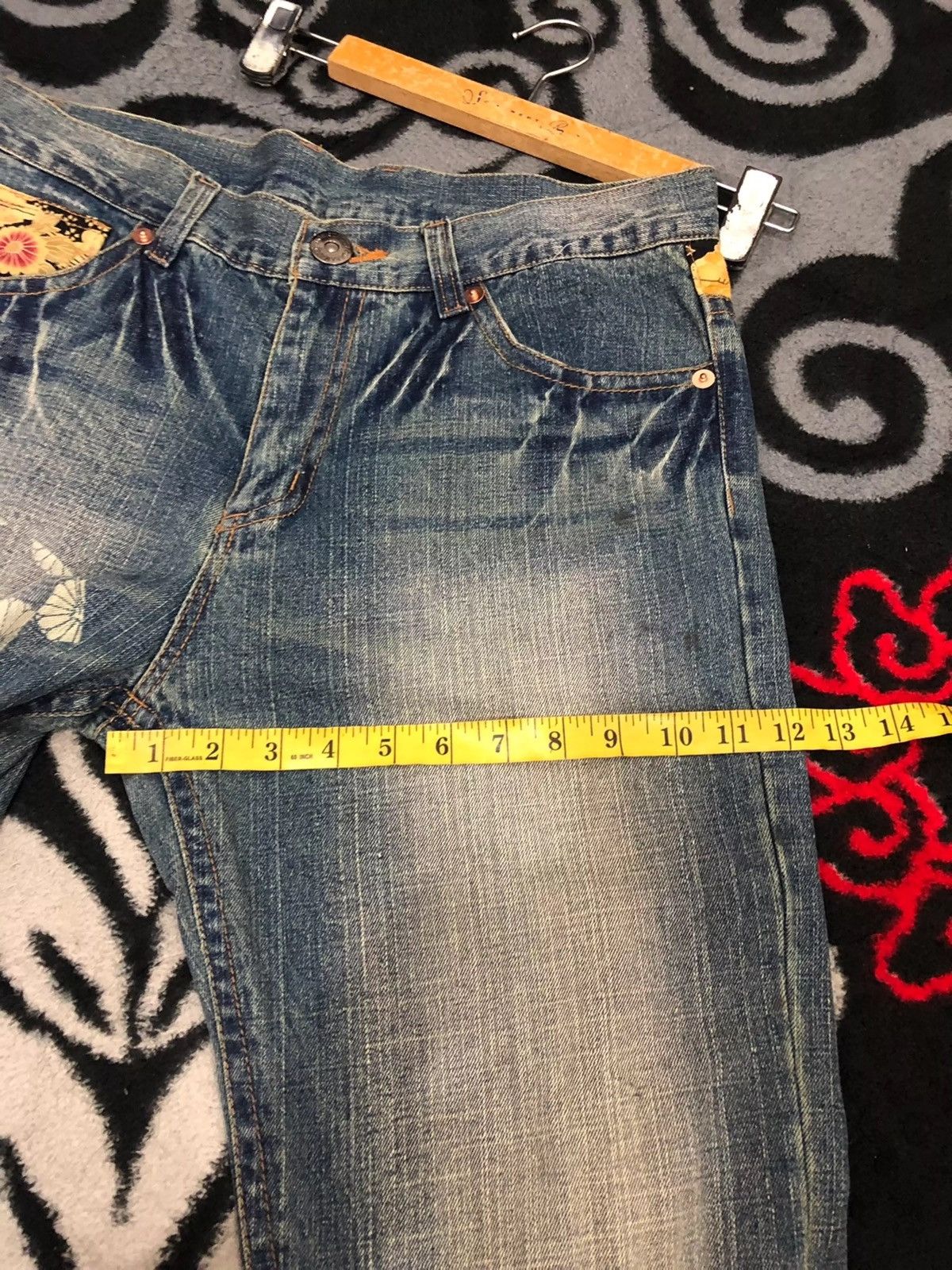 Japanese Brand Japanese Koi Fish Motive Jeans Size US 34 / EU 50 - 13 Thumbnail