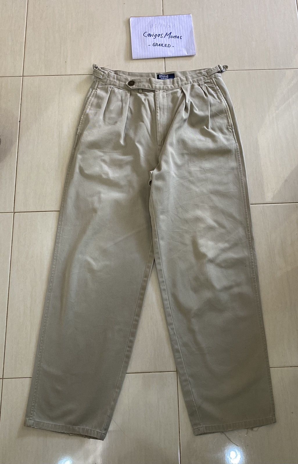 Polo Ralph Lauren 🇺🇸RARE POLO RALPH LAUREN MADE IN USA WIDE TROUSERS PANTS Size US 30 / EU 46 - 6 Thumbnail
