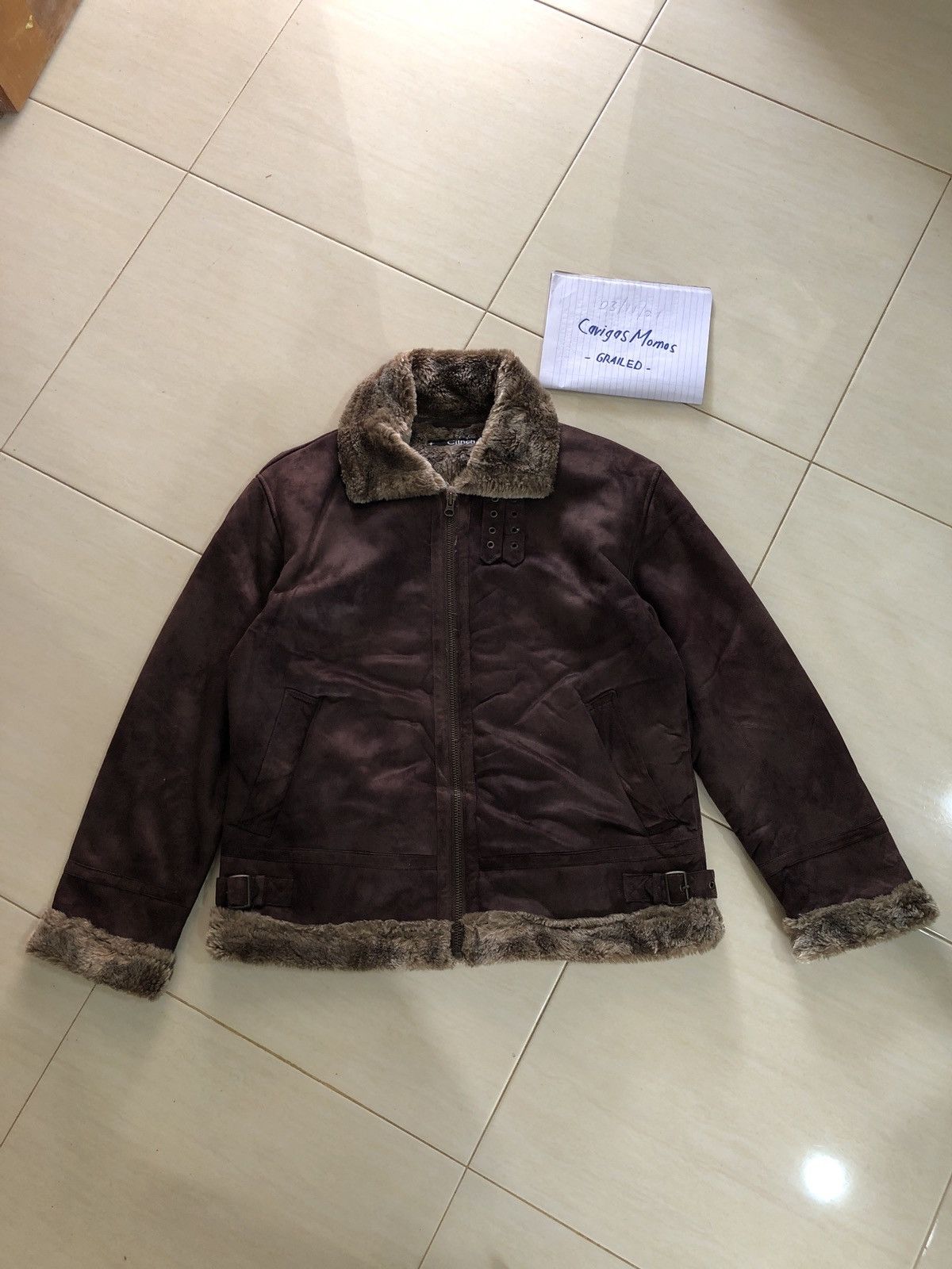 If Six Was Nine 🔥Vintage Rare Moleskin Faux Fur Shearling Jacket Size US M / EU 48-50 / 2 - 8 Thumbnail