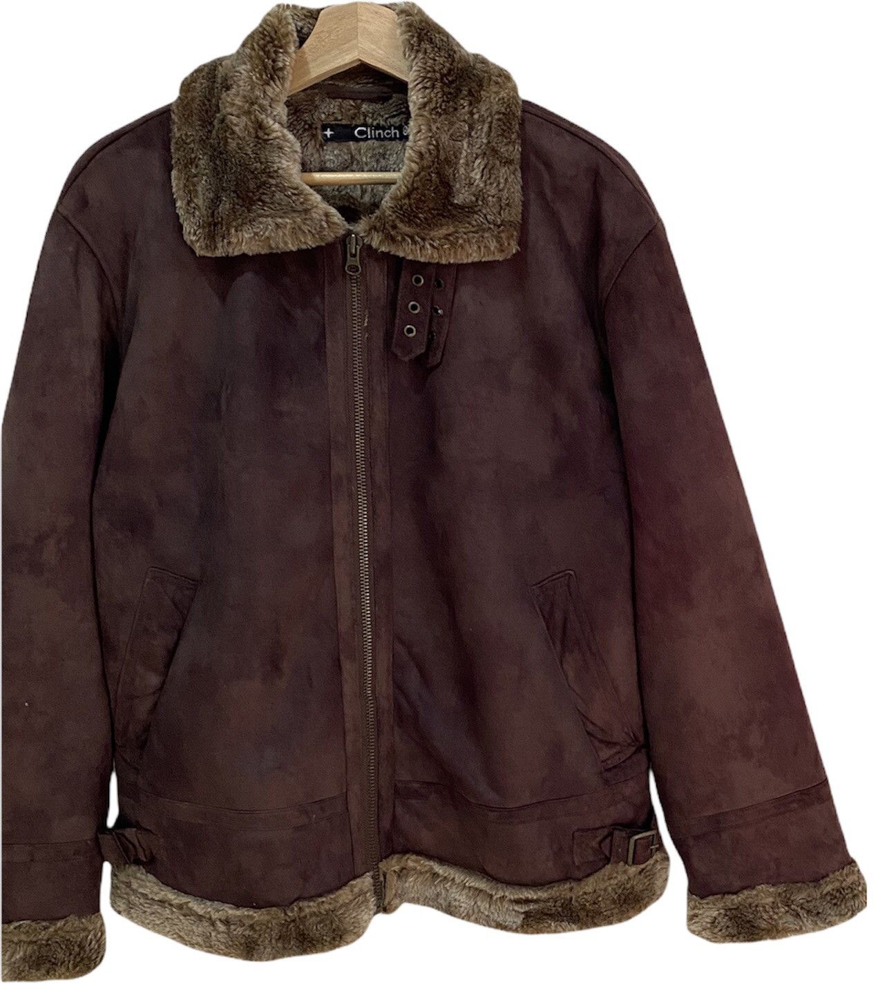 If Six Was Nine 🔥Vintage Rare Moleskin Faux Fur Shearling Jacket Size US M / EU 48-50 / 2 - 6 Thumbnail