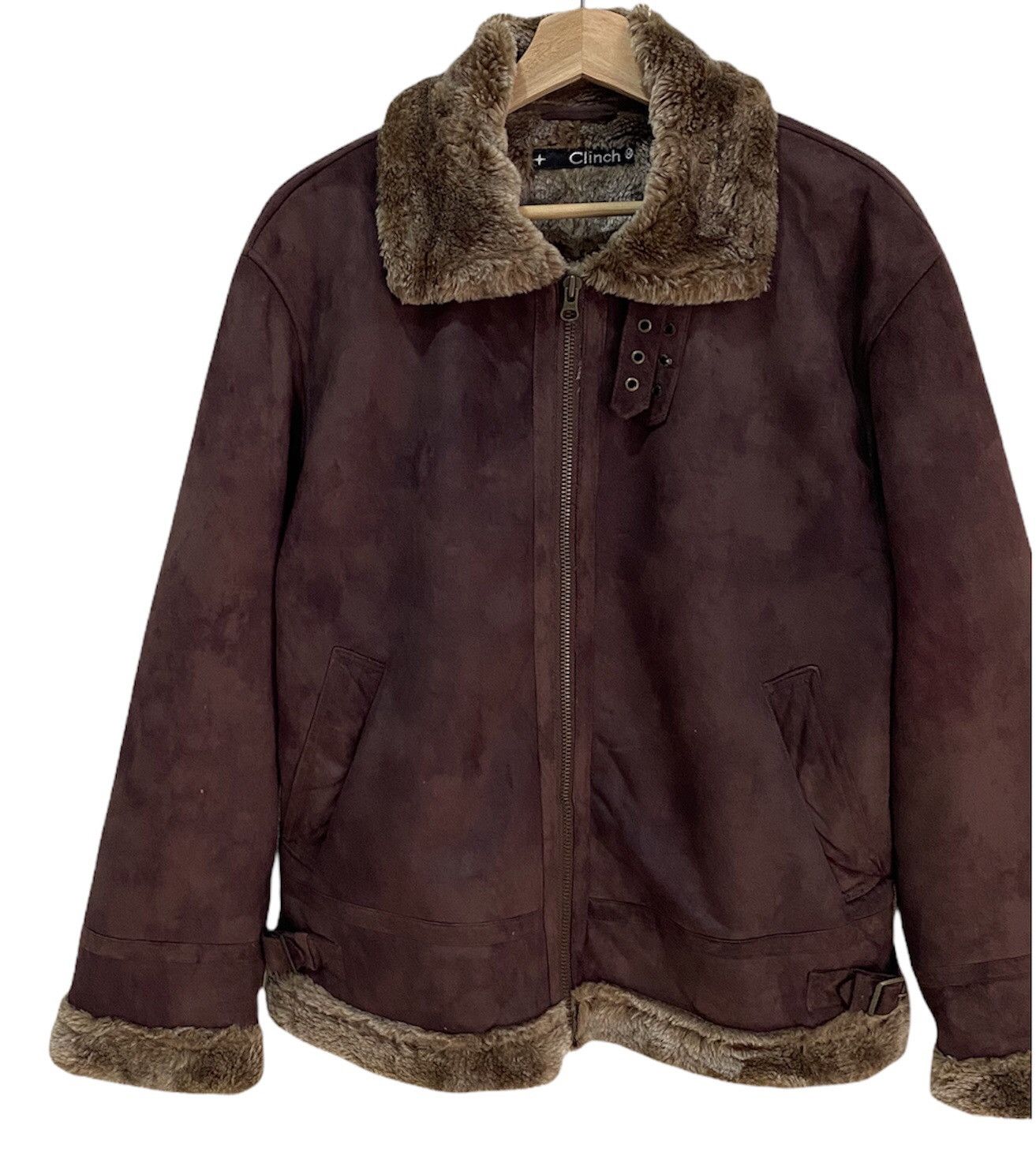 If Six Was Nine 🔥Vintage Rare Moleskin Faux Fur Shearling Jacket Size US M / EU 48-50 / 2 - 3 Thumbnail