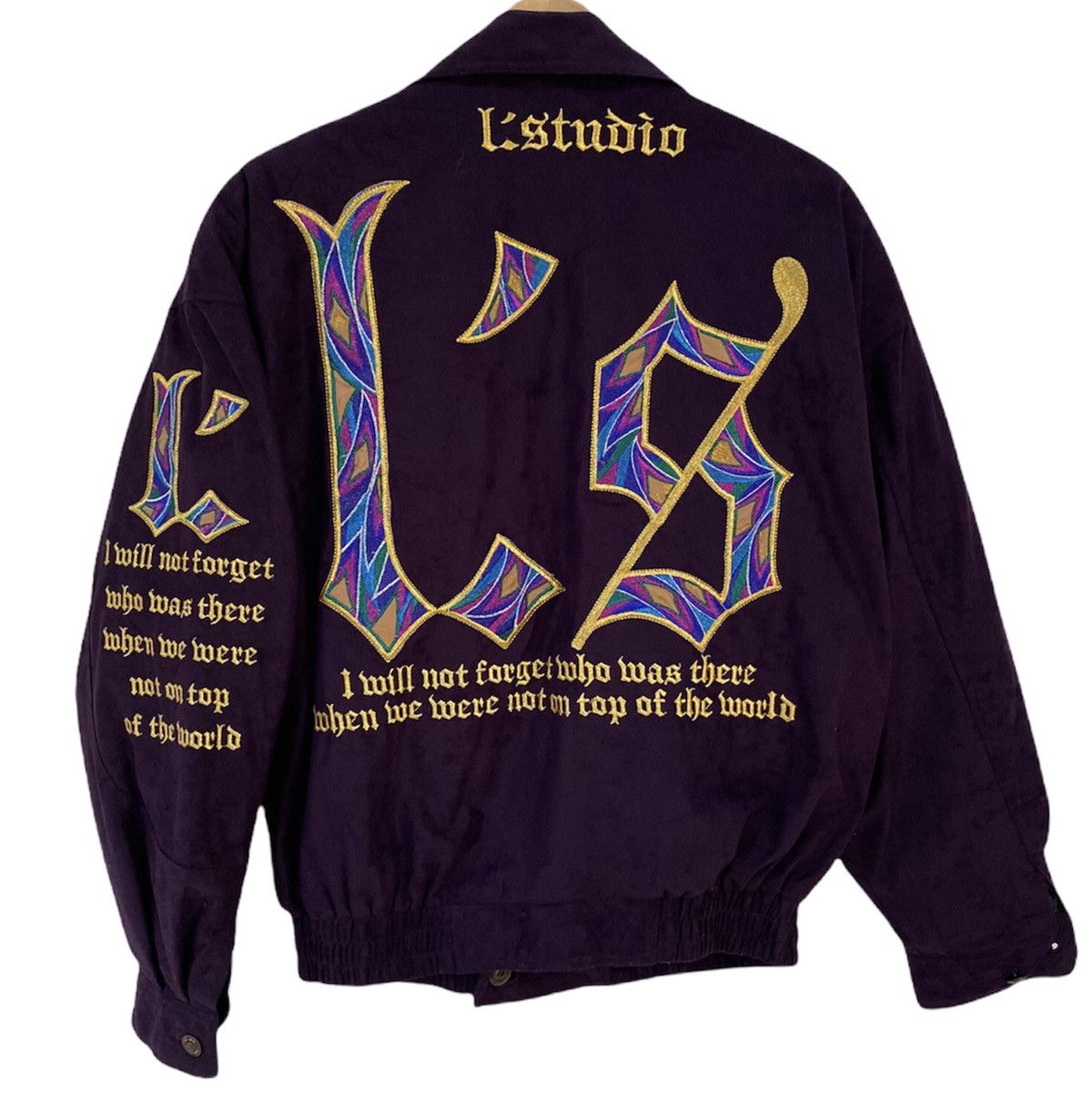 image of Vintage L’Studio Velvet Purple Cardigan Blazer Coat, Men's (Size Large)
