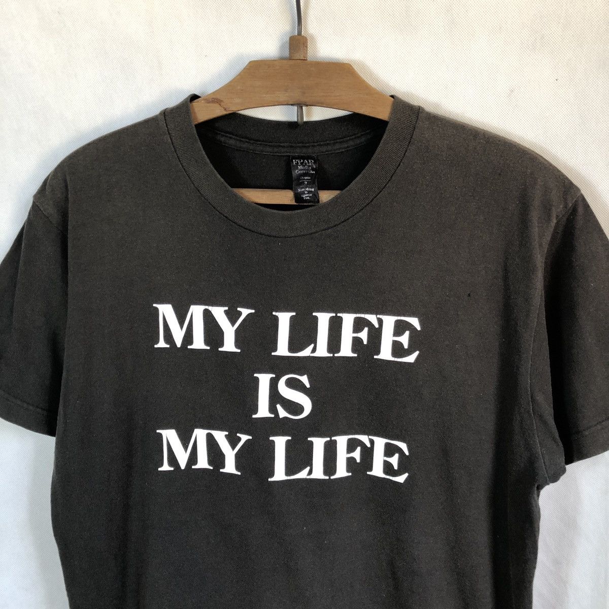 FPAR Fpar “My Life Is My Life” Script Tshirt Size US L / EU 52-54 / 3 - 2 Thumbnail