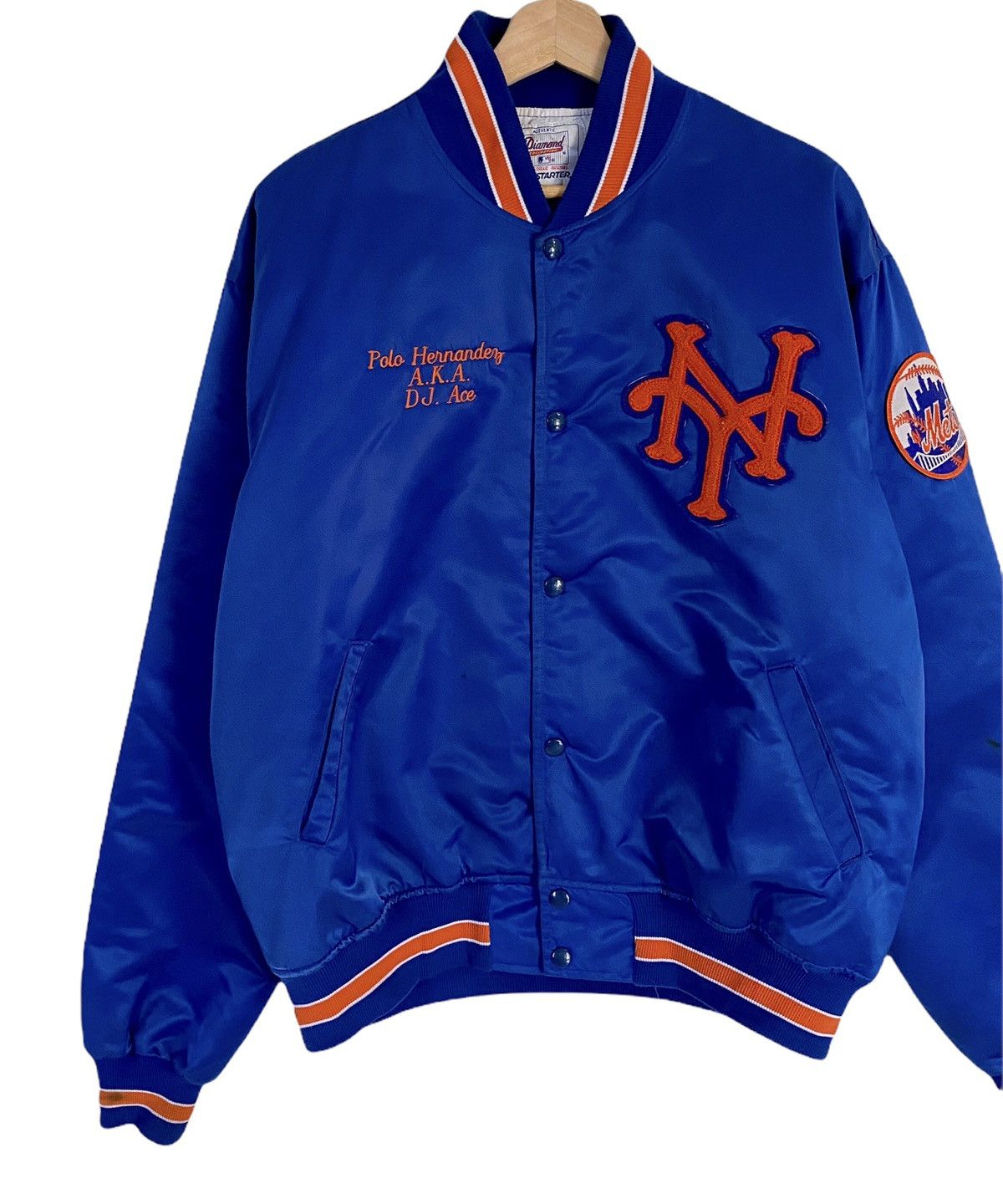 VINTAGE NEW YORK YANKEES MLB DIAMOND SATIN VARSITY JACKET