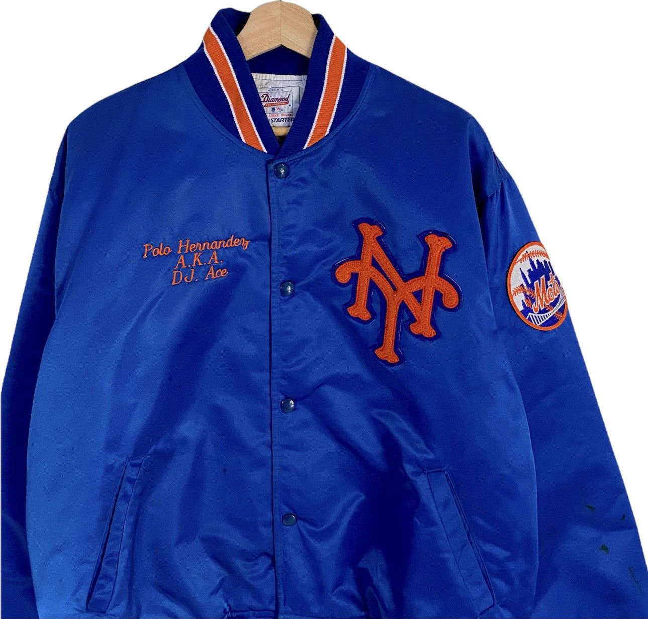 VINTAGE NEW YORK YANKEES MLB DIAMOND SATIN VARSITY JACKET