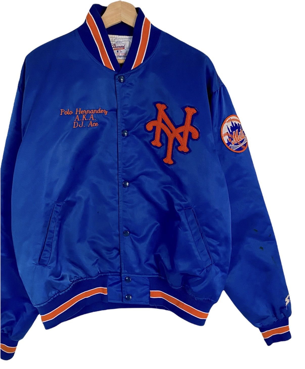 VINTAGE NEW YORK YANKEES MLB DIAMOND SATIN VARSITY JACKET