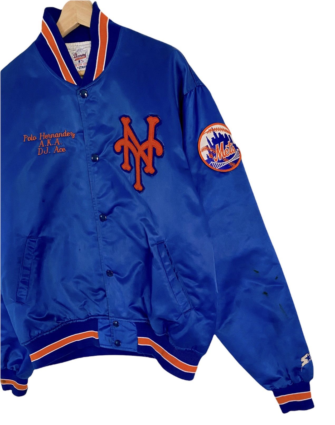 VINTAGE NEW YORK YANKEES MLB DIAMOND SATIN VARSITY JACKET