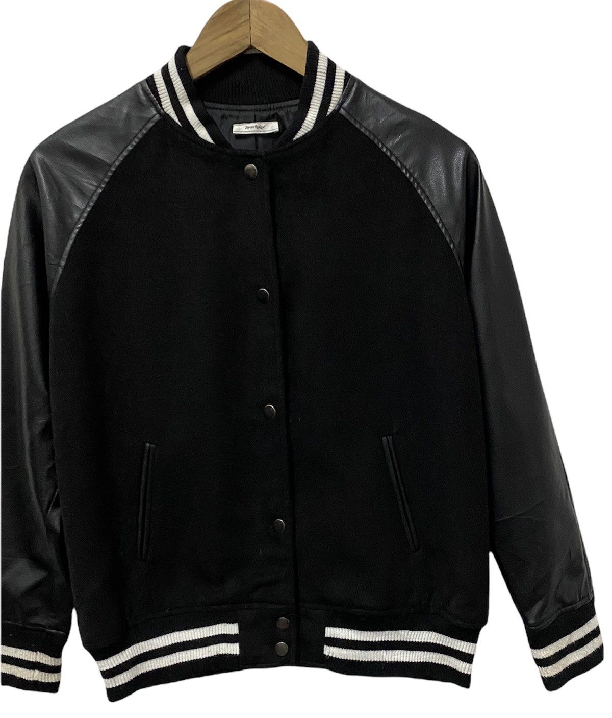Japanese Brand × Vintage Vintage Japan Brand Plain Varsity Jacket Like Saint Laurent Size US M / EU 48-50 / 2 - 3 Thumbnail