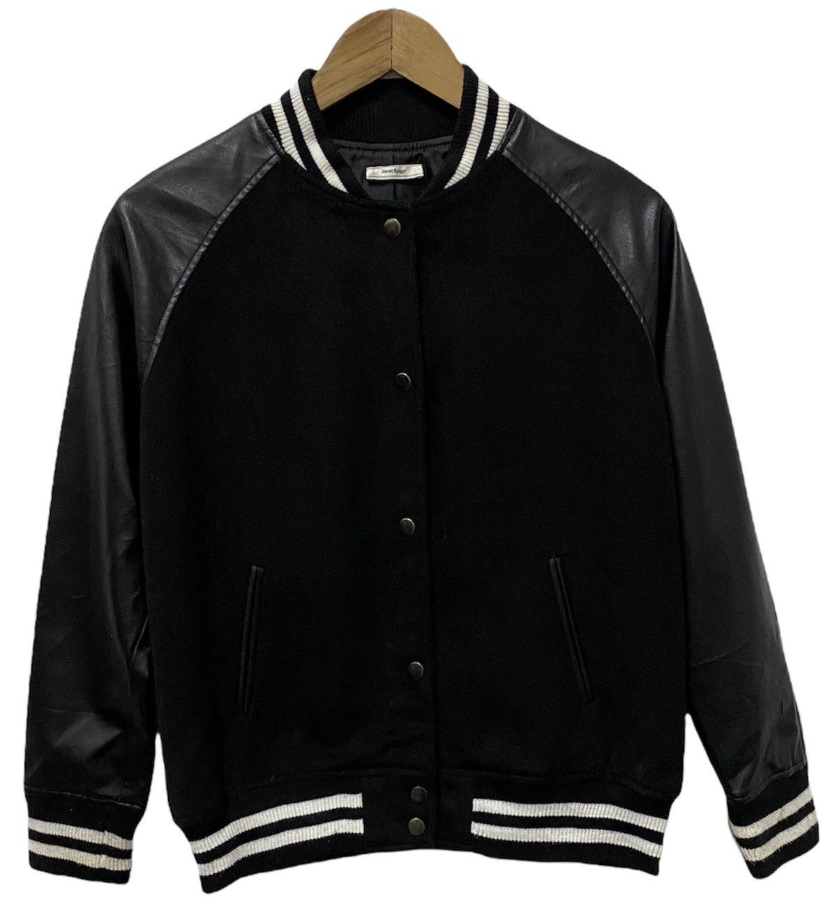 Japanese Brand × Vintage Vintage Japan Brand Plain Varsity Jacket Like Saint Laurent Size US M / EU 48-50 / 2 - 1 Thumbnail