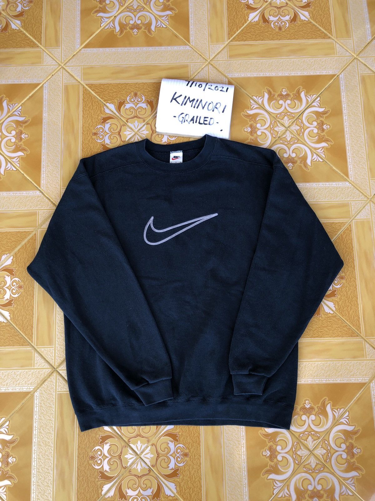 Nike VINTAGE NIKE BIG SWOOSH LOGO SWEATSHIRT Size US L / EU 52-54 / 3 - 14 Thumbnail
