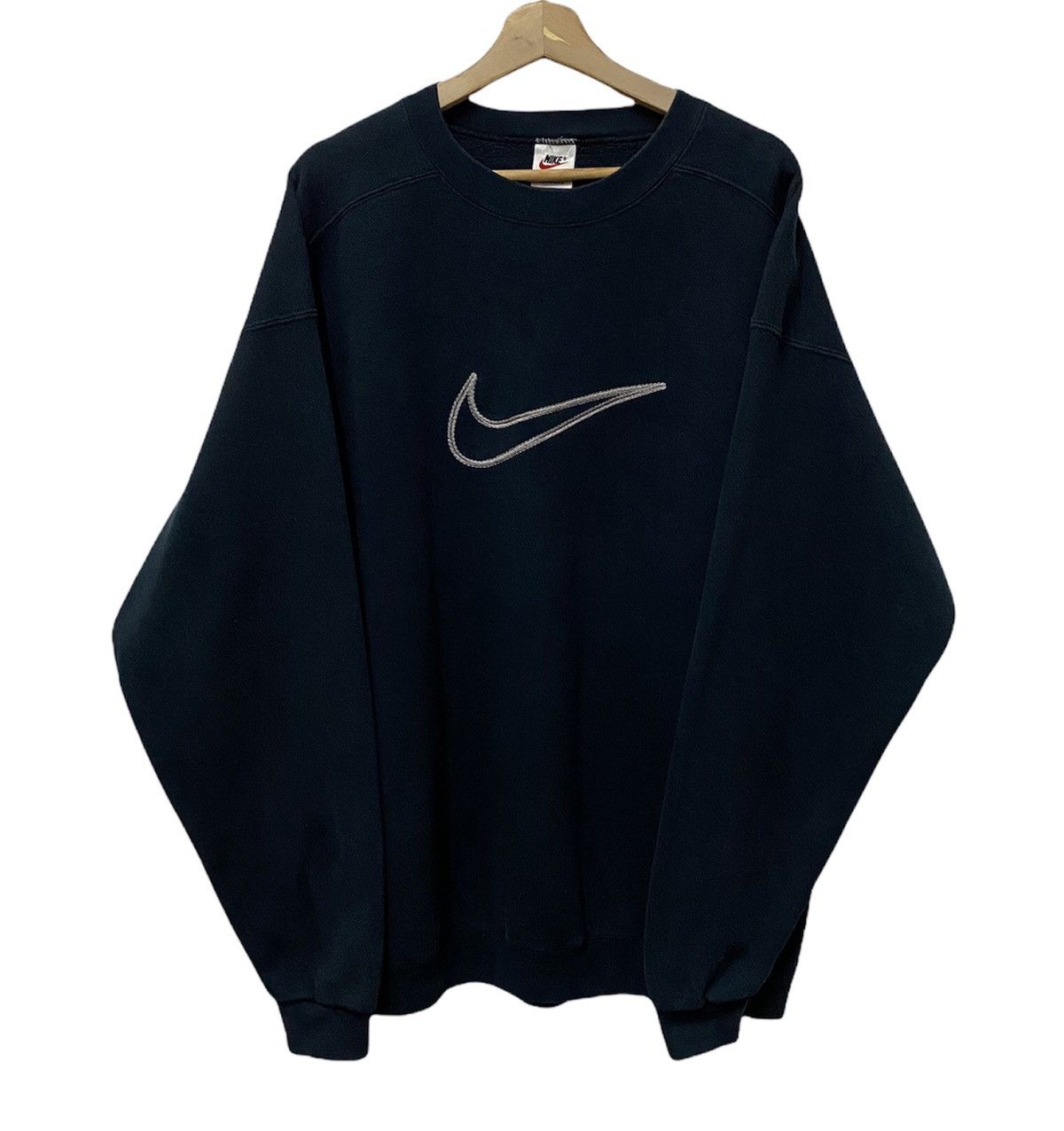 Nike VINTAGE NIKE BIG SWOOSH LOGO SWEATSHIRT Size US L / EU 52-54 / 3 - 1 Thumbnail