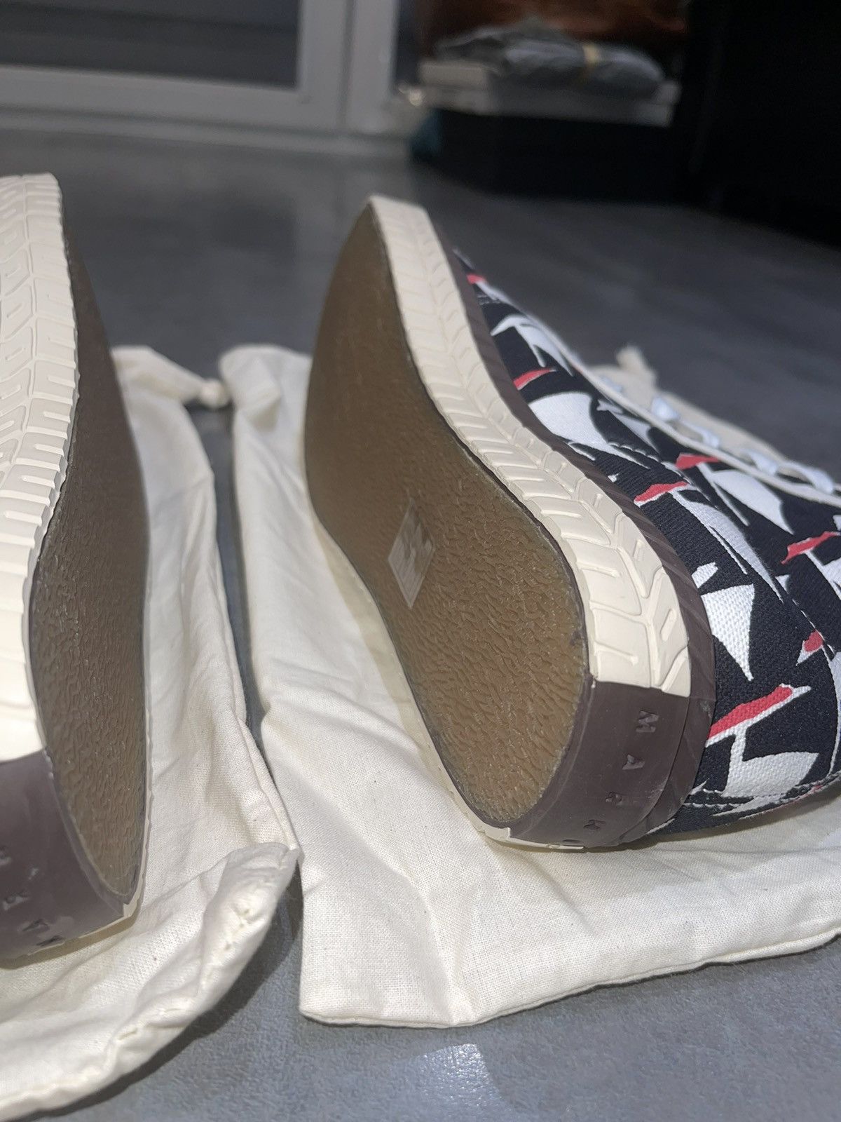 Marni SS18 Marni Canvas Multicolor High-Top Sneakers Size US 10 / EU 43 - 9 Thumbnail