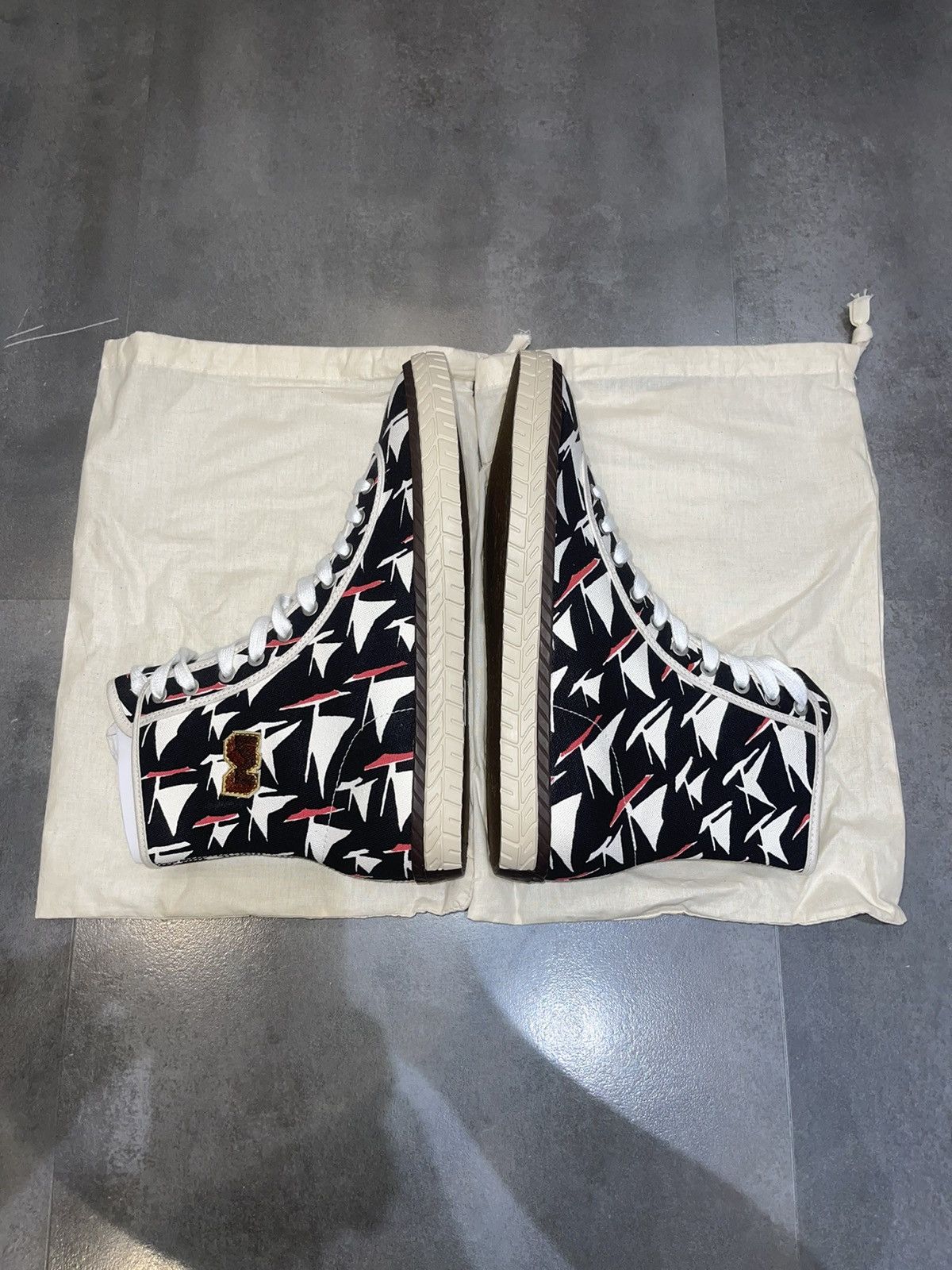 Marni SS18 Marni Canvas Multicolor High-Top Sneakers Size US 10 / EU 43 - 5 Thumbnail