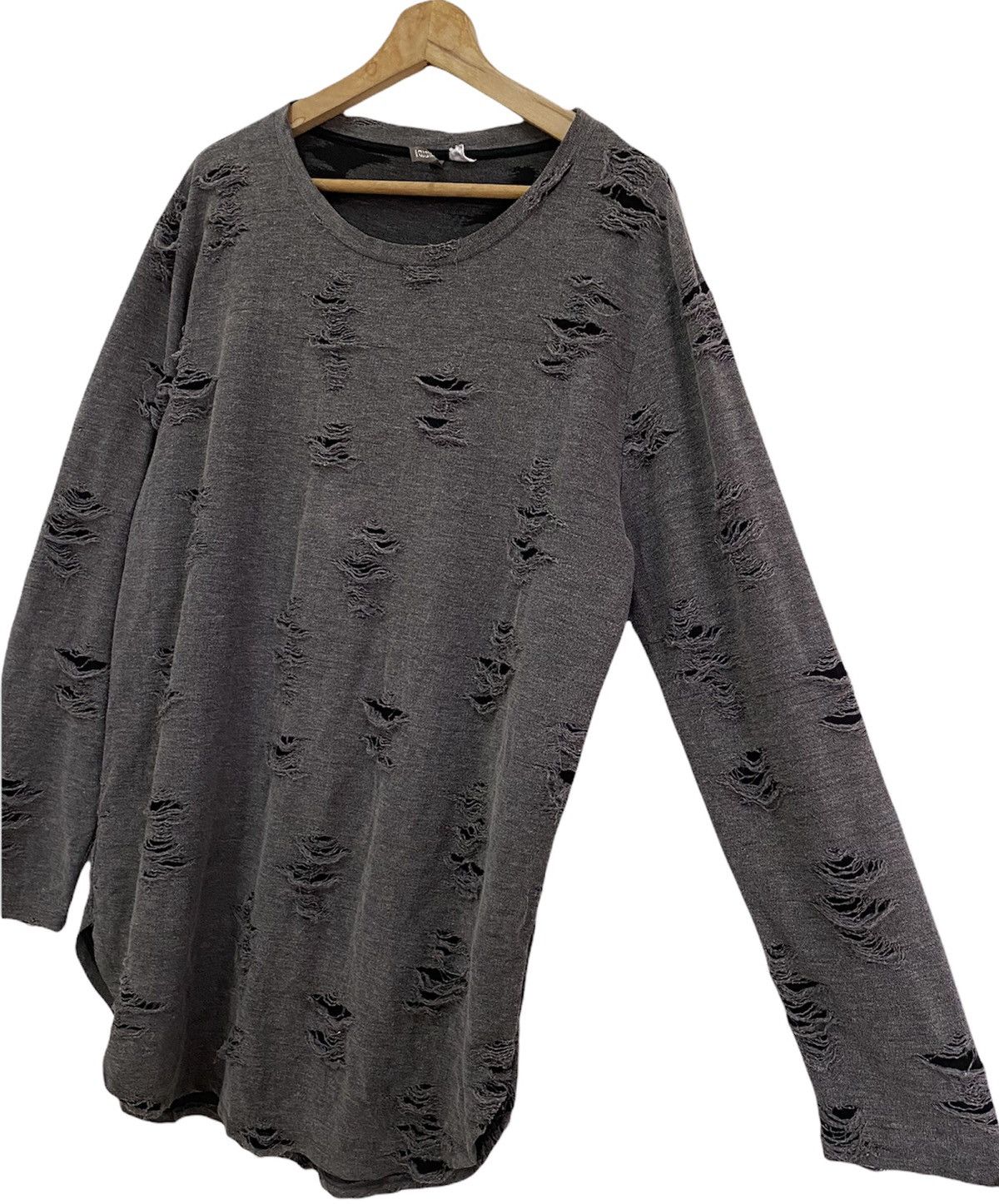 14th Addiction 🔥RARE INSPIRE RICK OWENS DISTRESS LONGSLEEVE TEE Size US M / EU 48-50 / 2 - 8 Thumbnail