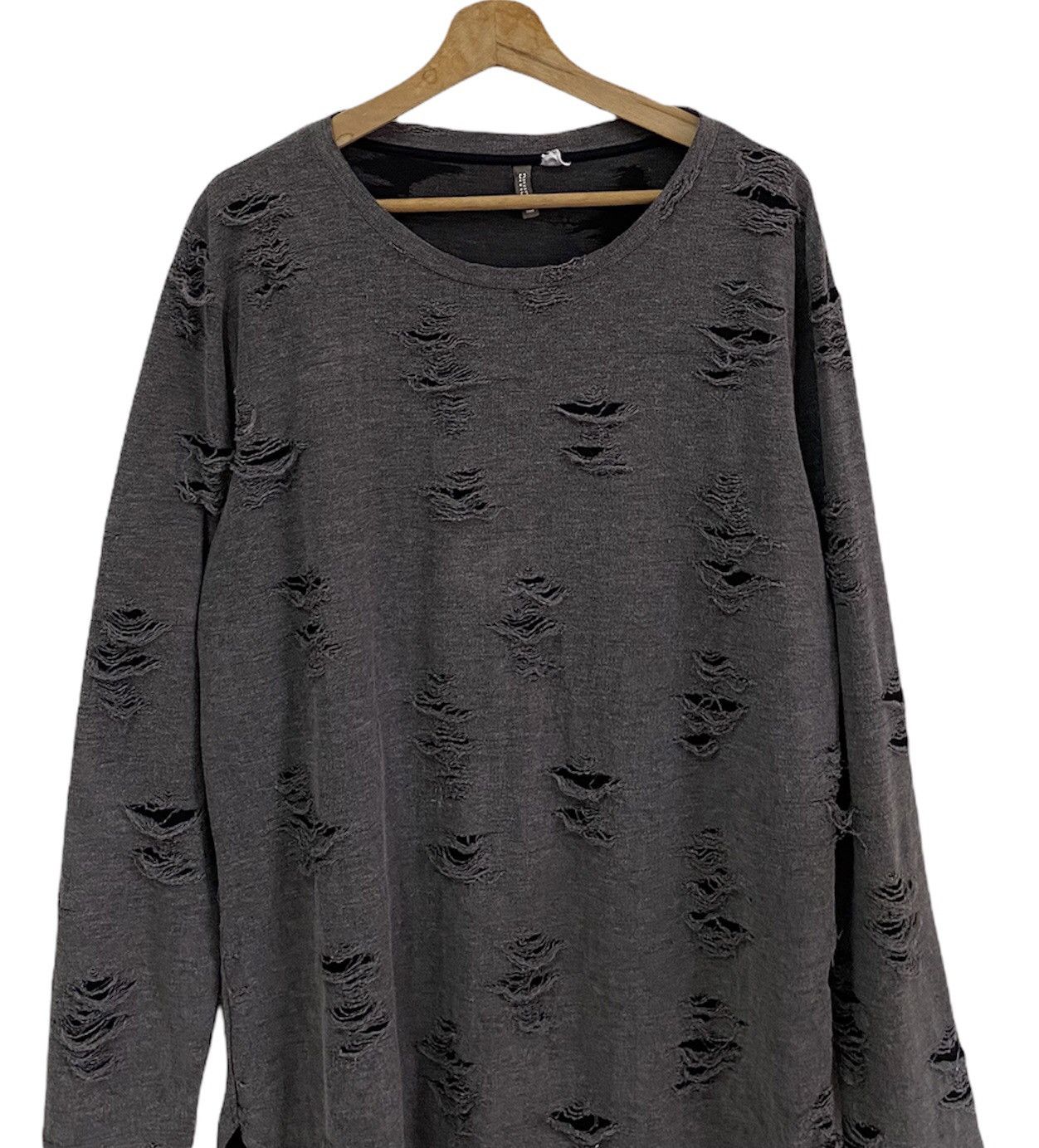 14th Addiction 🔥RARE INSPIRE RICK OWENS DISTRESS LONGSLEEVE TEE Size US M / EU 48-50 / 2 - 3 Thumbnail