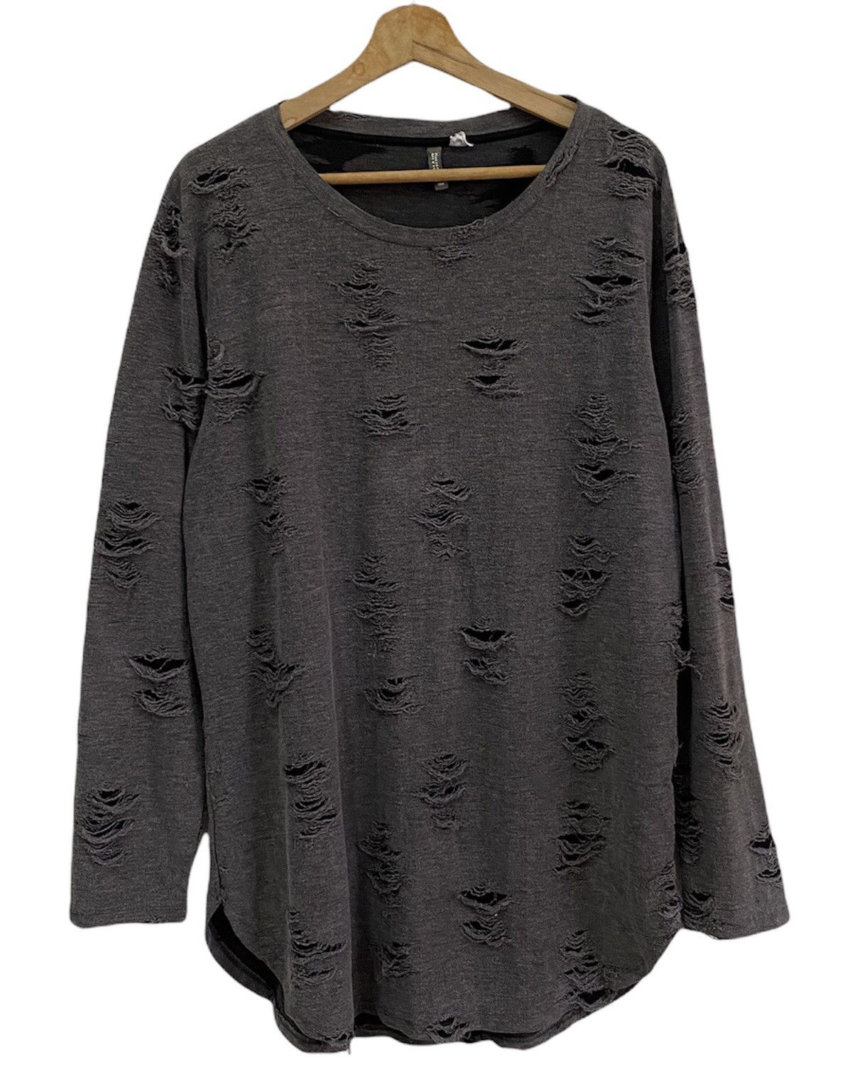 14th Addiction 🔥RARE INSPIRE RICK OWENS DISTRESS LONGSLEEVE TEE Size US M / EU 48-50 / 2 - 1 Thumbnail
