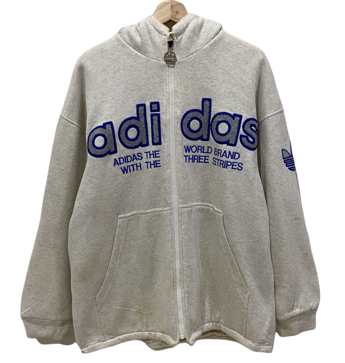 Adidas 🔥ARCHIVE🔥ADIDAS HOODIE SWEATER BIG LOGO EMBROIDERY Size US L / EU 52-54 / 3 - 1 Thumbnail