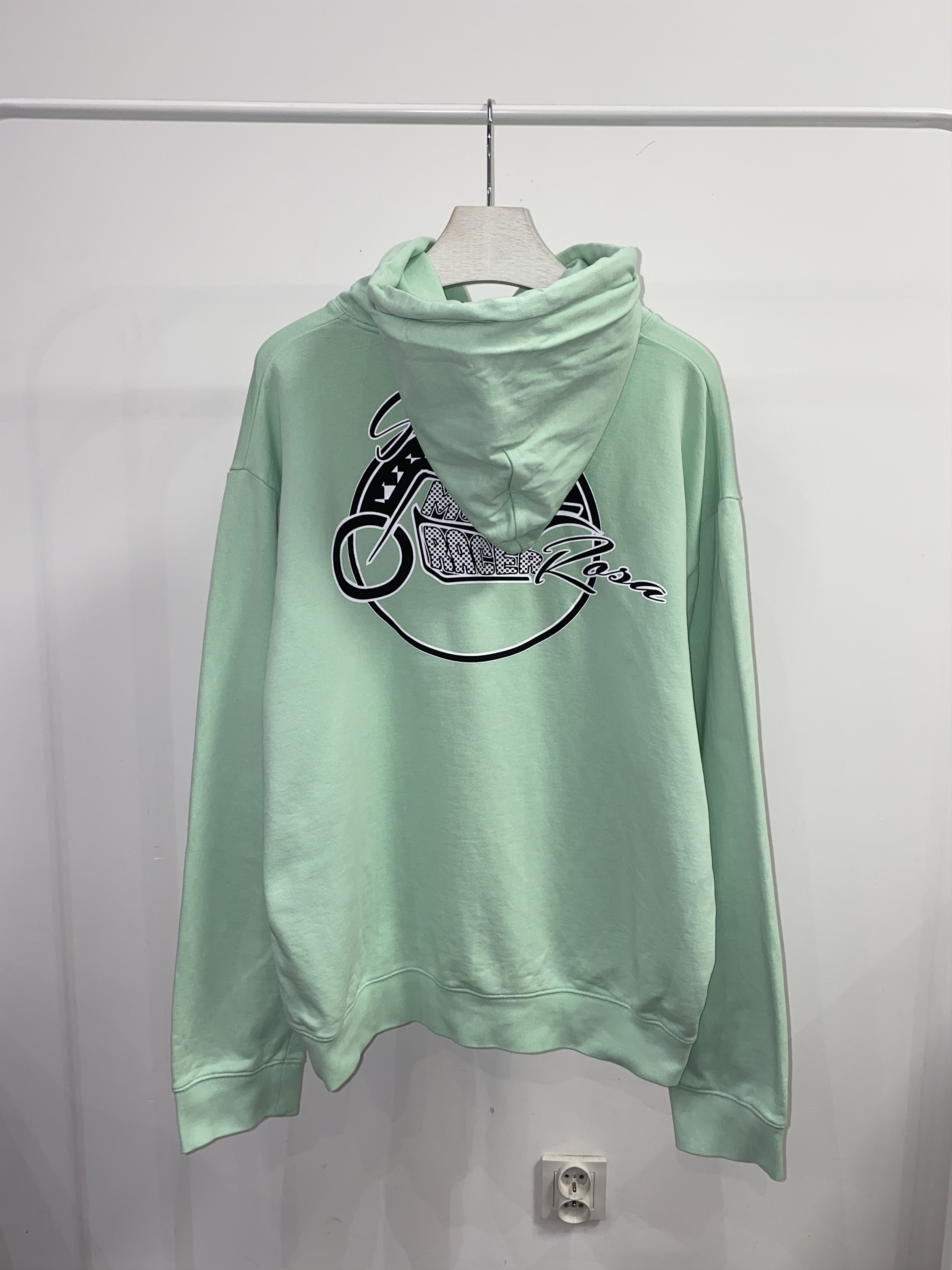 Alexander McQueen SS18 Alexander McQueen "Santa Rosa" Logo Mint Green Hoodie Size US XL / EU 56 / 4 - 4 Thumbnail