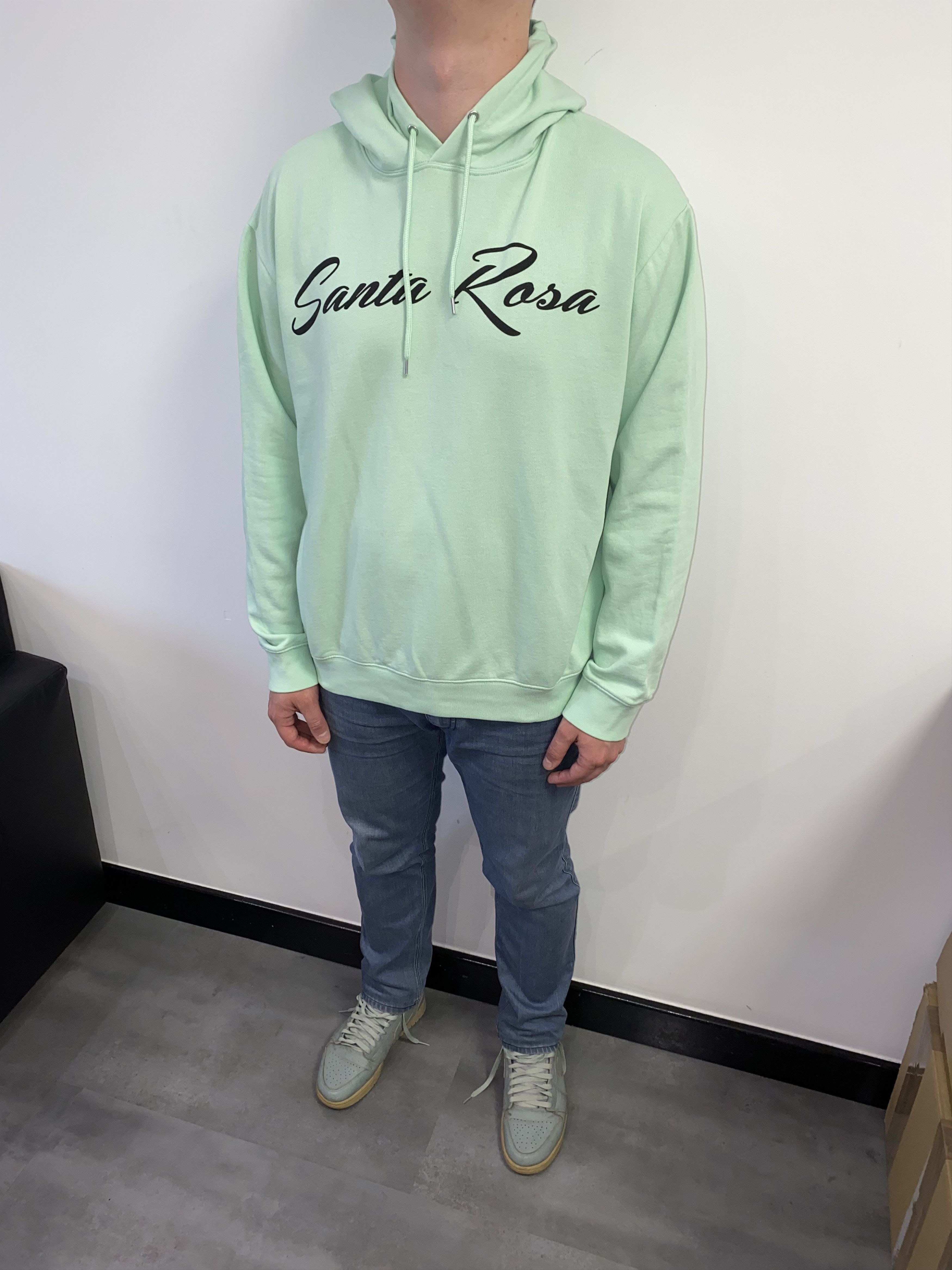 Alexander McQueen SS18 Alexander McQueen "Santa Rosa" Logo Mint Green Hoodie Size US XL / EU 56 / 4 - 7 Thumbnail