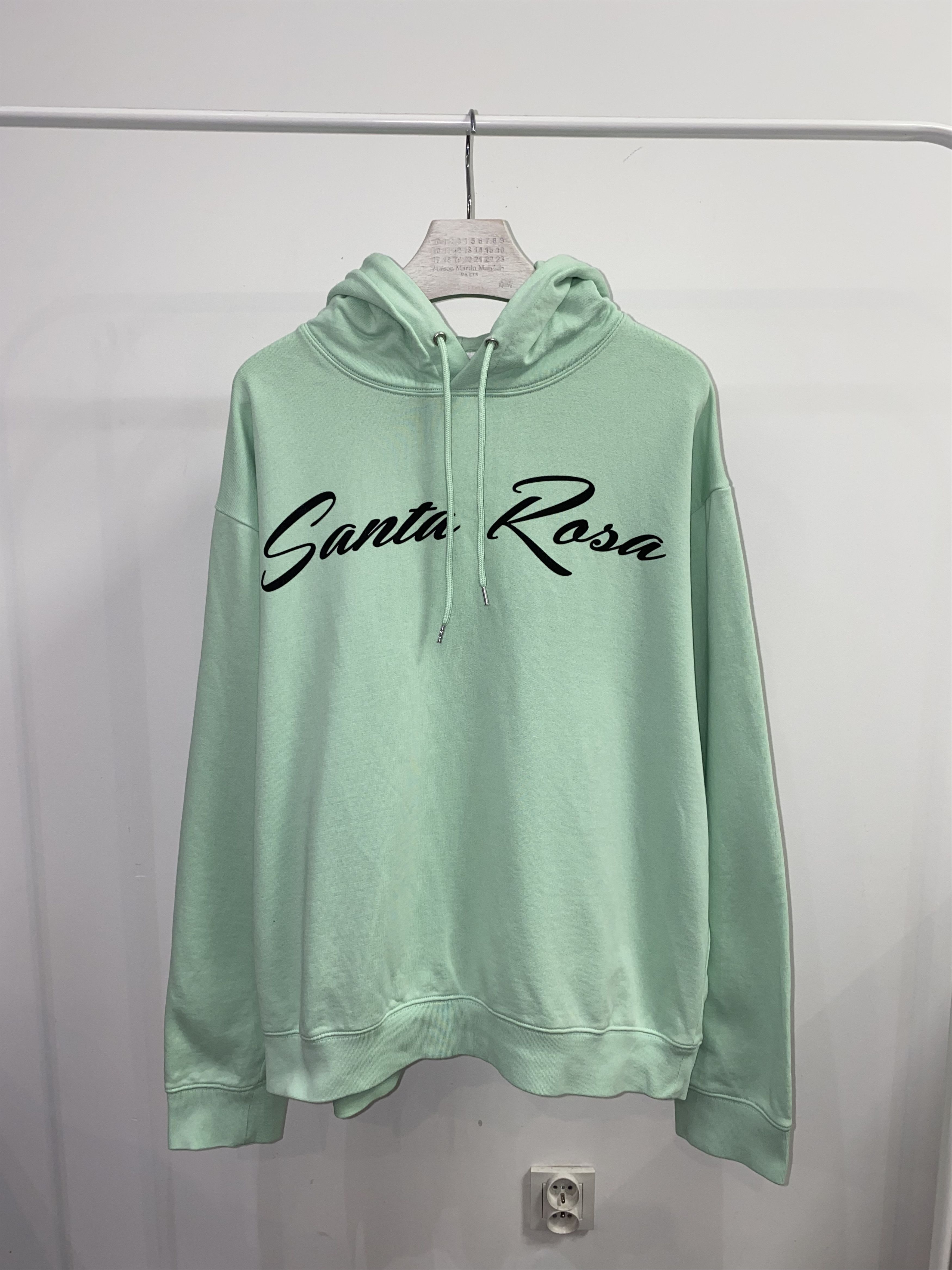 Alexander McQueen SS18 Alexander McQueen "Santa Rosa" Logo Mint Green Hoodie Size US XL / EU 56 / 4 - 1 Thumbnail