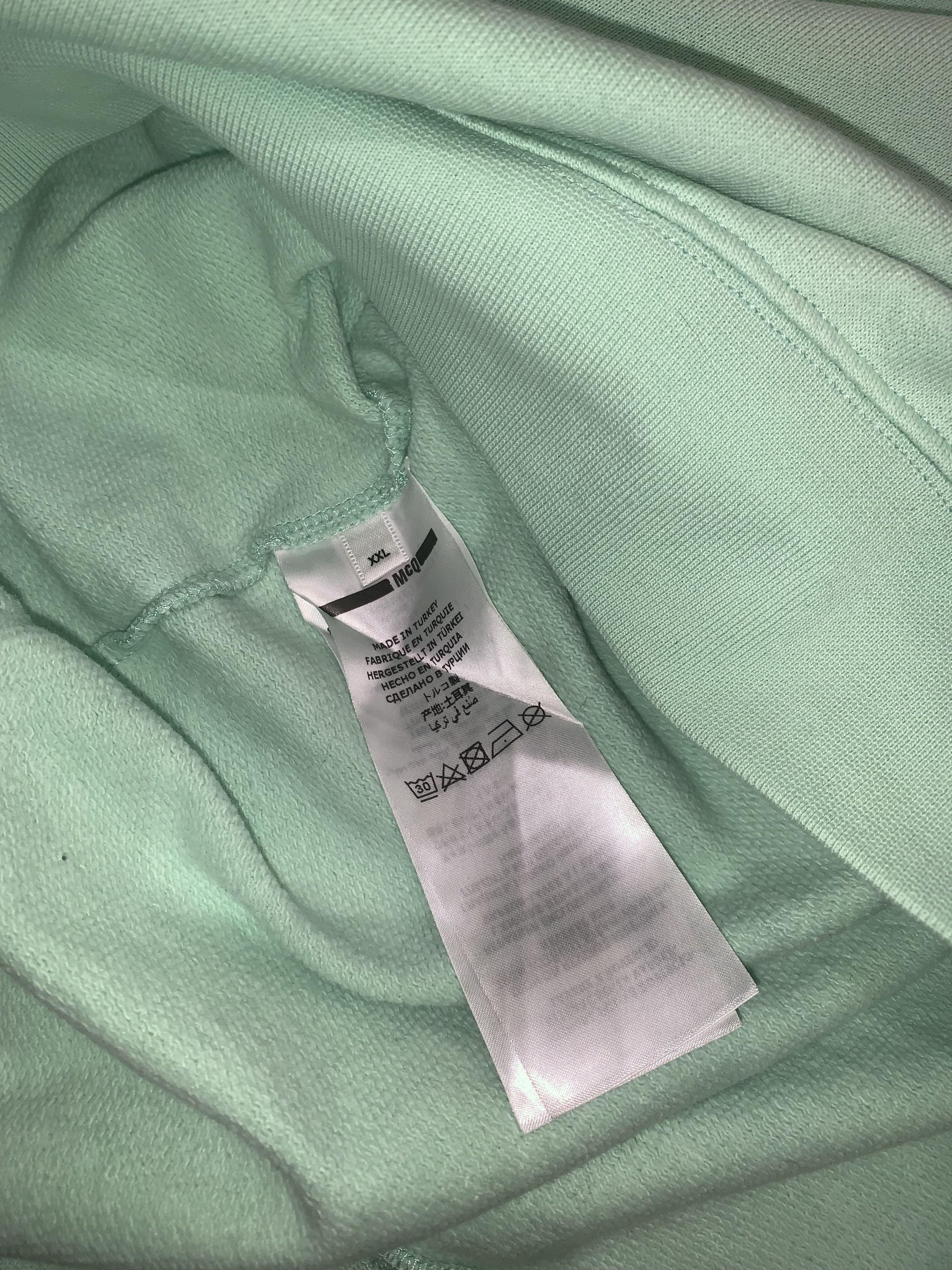 Alexander McQueen SS18 Alexander McQueen "Santa Rosa" Logo Mint Green Hoodie Size US XL / EU 56 / 4 - 14 Thumbnail