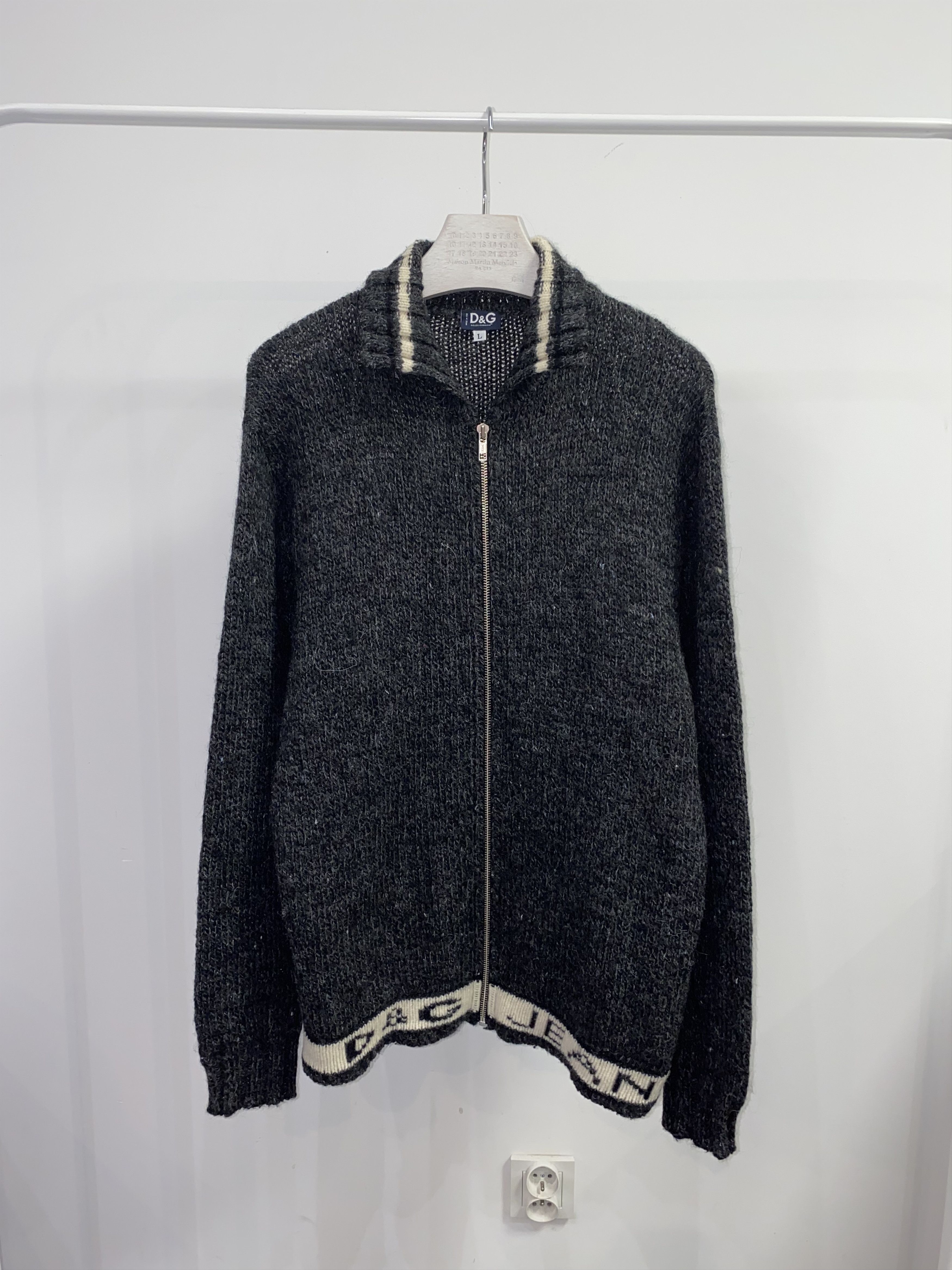 Dolce & Gabbana Dolce & Gabbana Big Logo Zipped Knitwear Sweater Size US XL / EU 56 / 4 - 1 Thumbnail