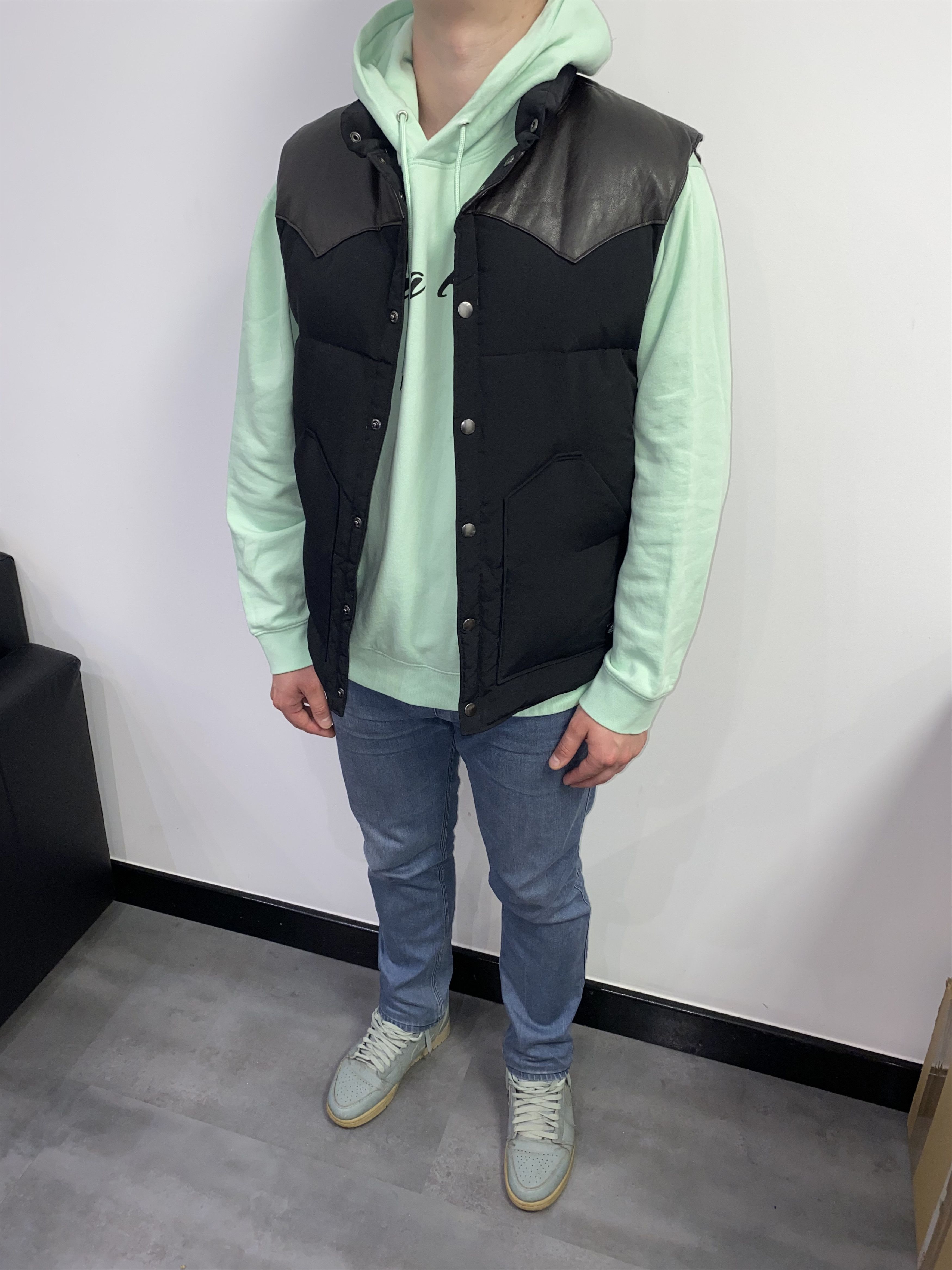 Dickies Black Puffer Nylon Vest Jacket