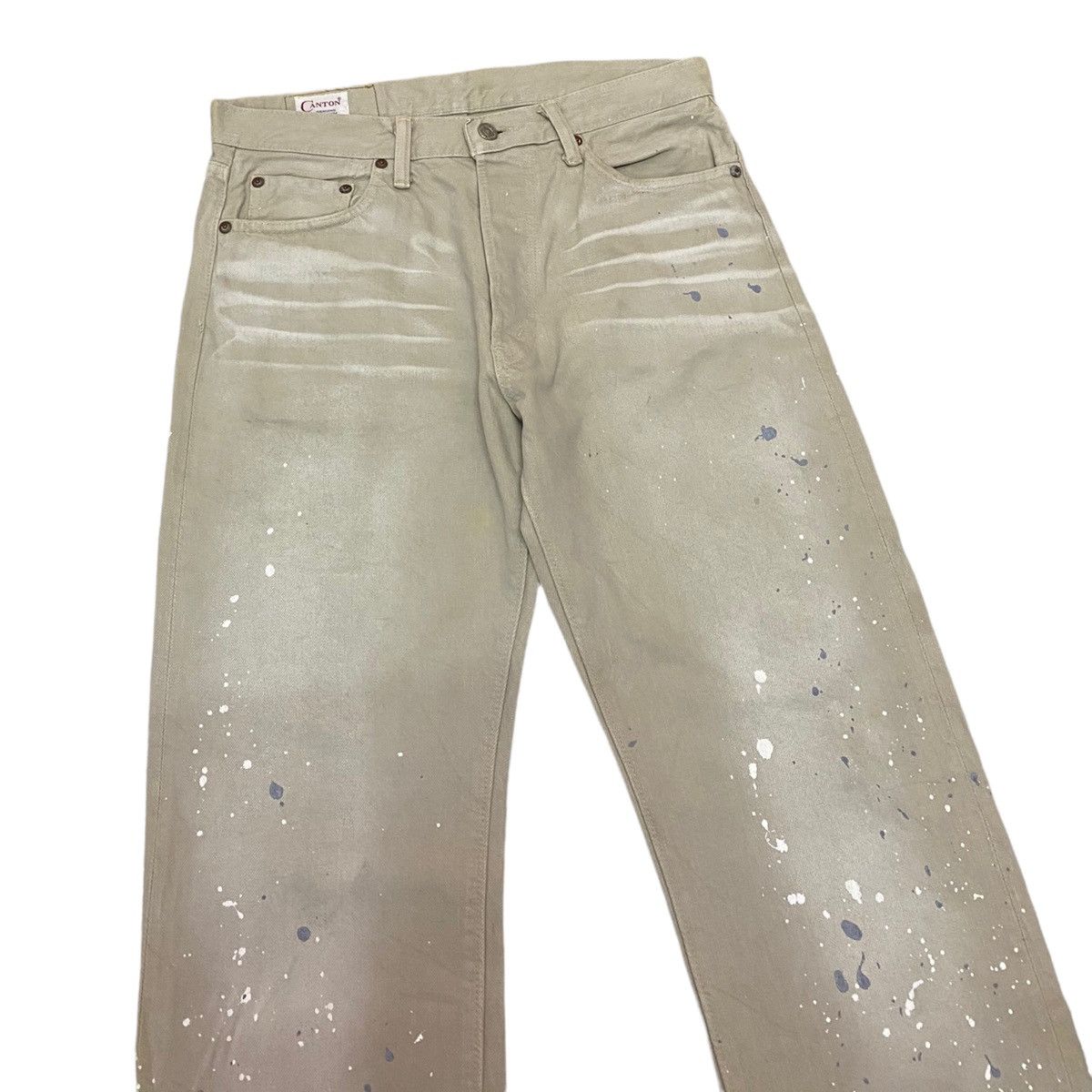 Kapital RARE 🇯🇵 CANTON UNION MADE PAINTER ART DENIM PANTS Size US 32 / EU 48 - 8 Thumbnail