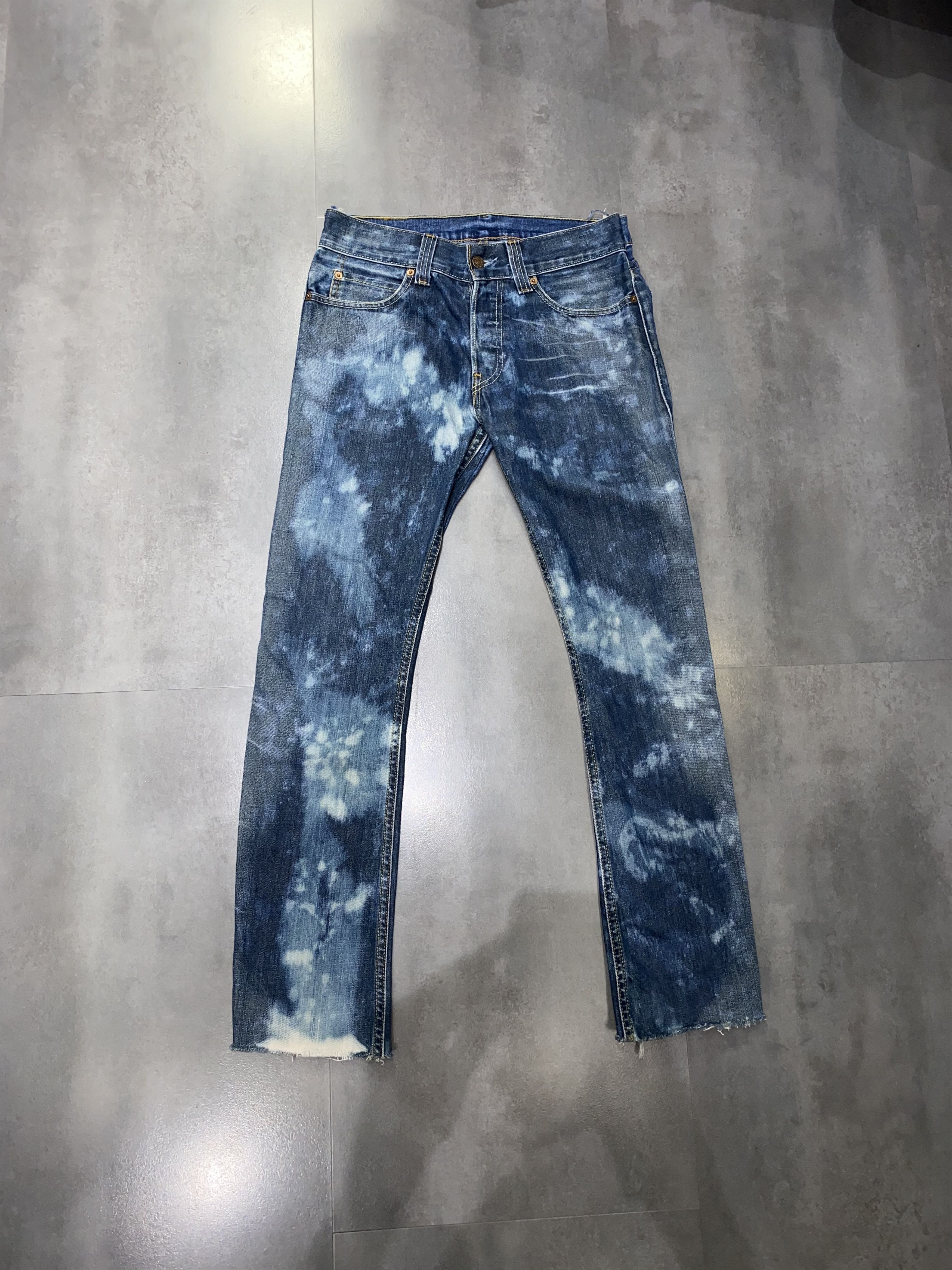 Levi's Custom Two Tone Bleached Levis Denim Pants Size US 30 / EU 46 - 1 Thumbnail