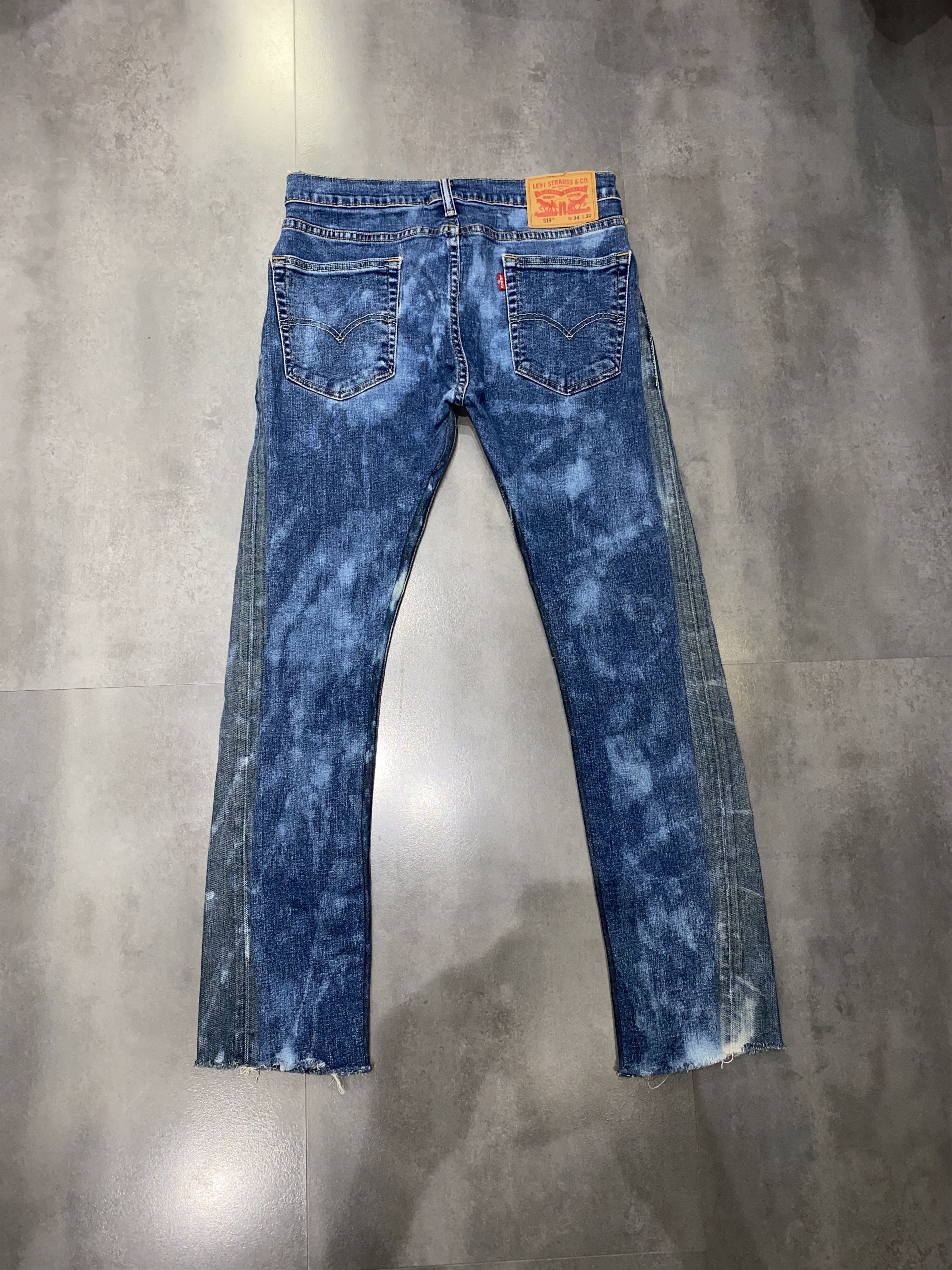 Levi's Custom Two Tone Bleached Levis Denim Pants Size US 30 / EU 46 - 10 Thumbnail