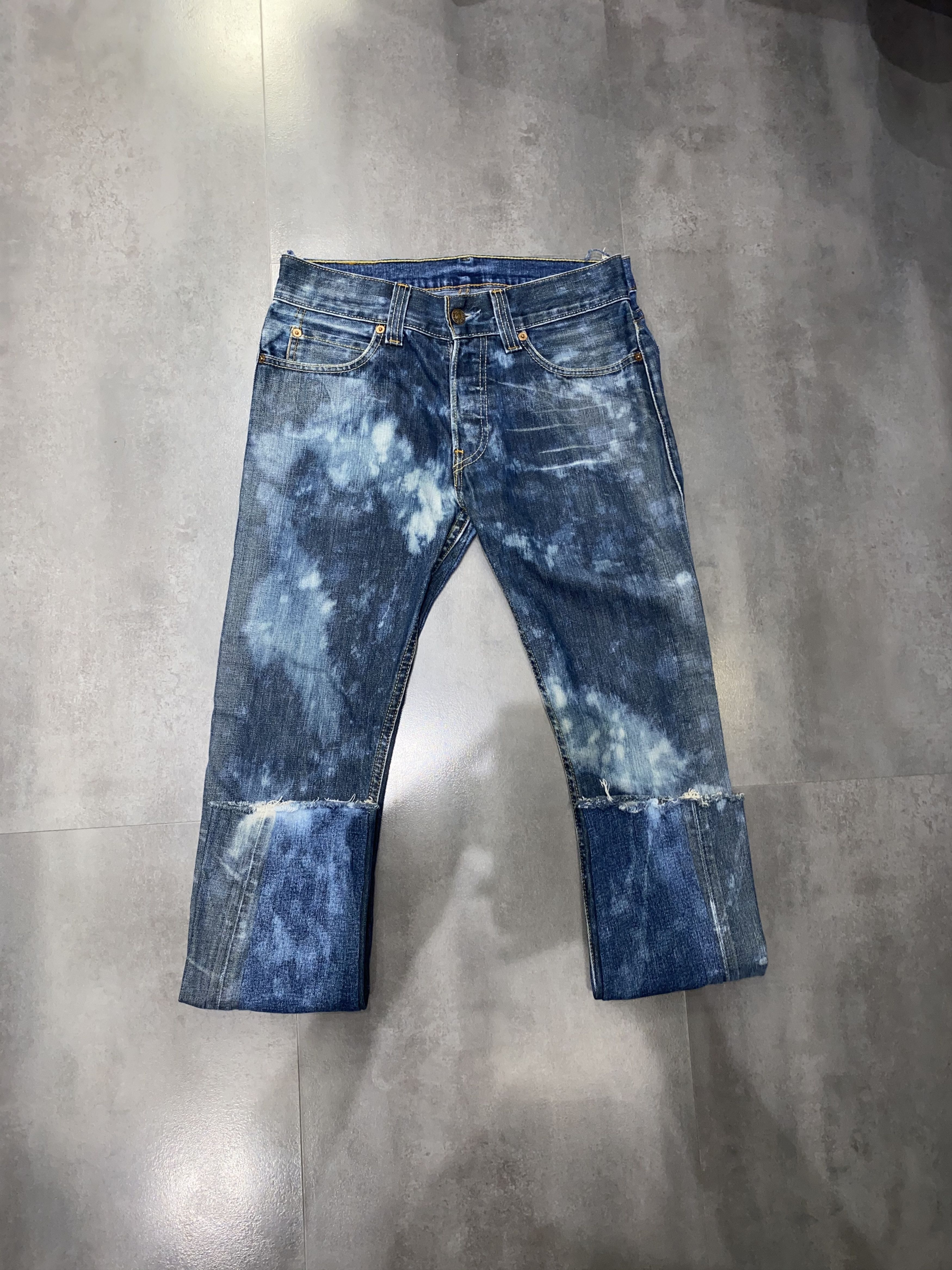 Levi's Custom Two Tone Bleached Levis Denim Pants Size US 30 / EU 46 - 7 Thumbnail
