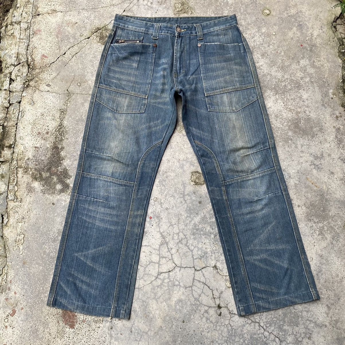 True Religion Billy Patchwork Baggy Jeans
