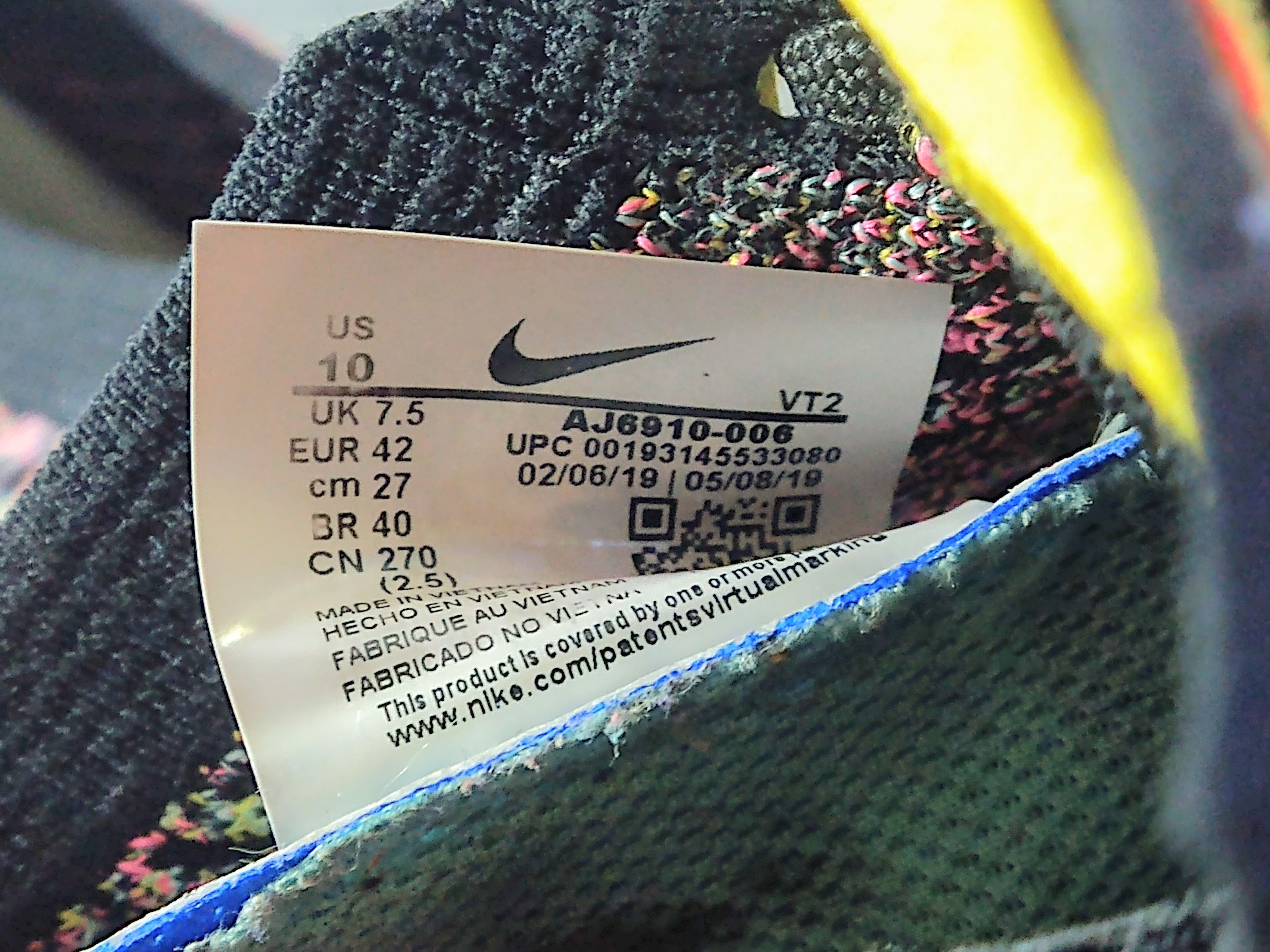Nike Nike VaporMax Flyknit 3 Pink Black 8.5 AJ6910-006 Size US 8.5 / EU 41-42 - 16 Thumbnail