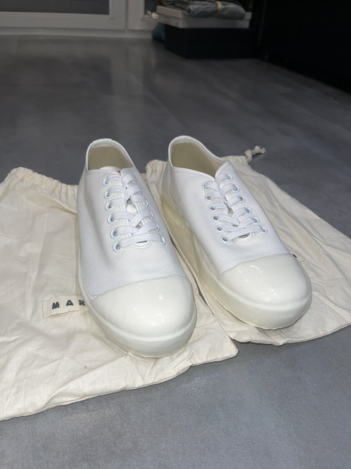 Marni SS20 Marni Logo Rubber Low-Top White Sneakers Size US 10 / EU 43 - 5 Thumbnail