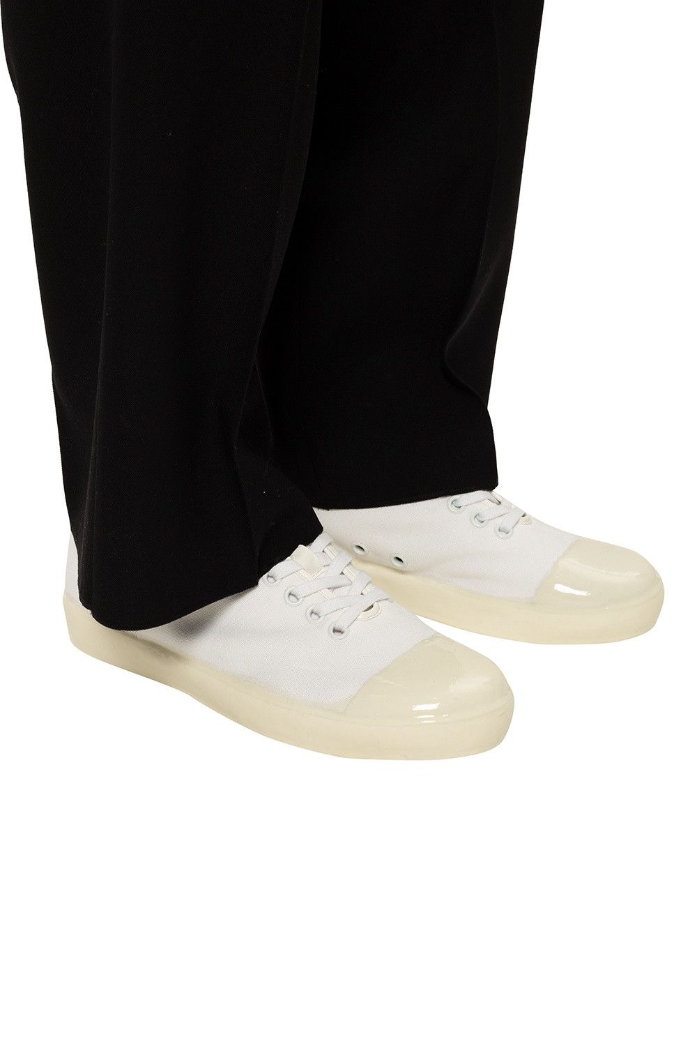 Marni SS20 Marni Logo Rubber Low-Top White Sneakers Size US 10 / EU 43 - 1 Thumbnail