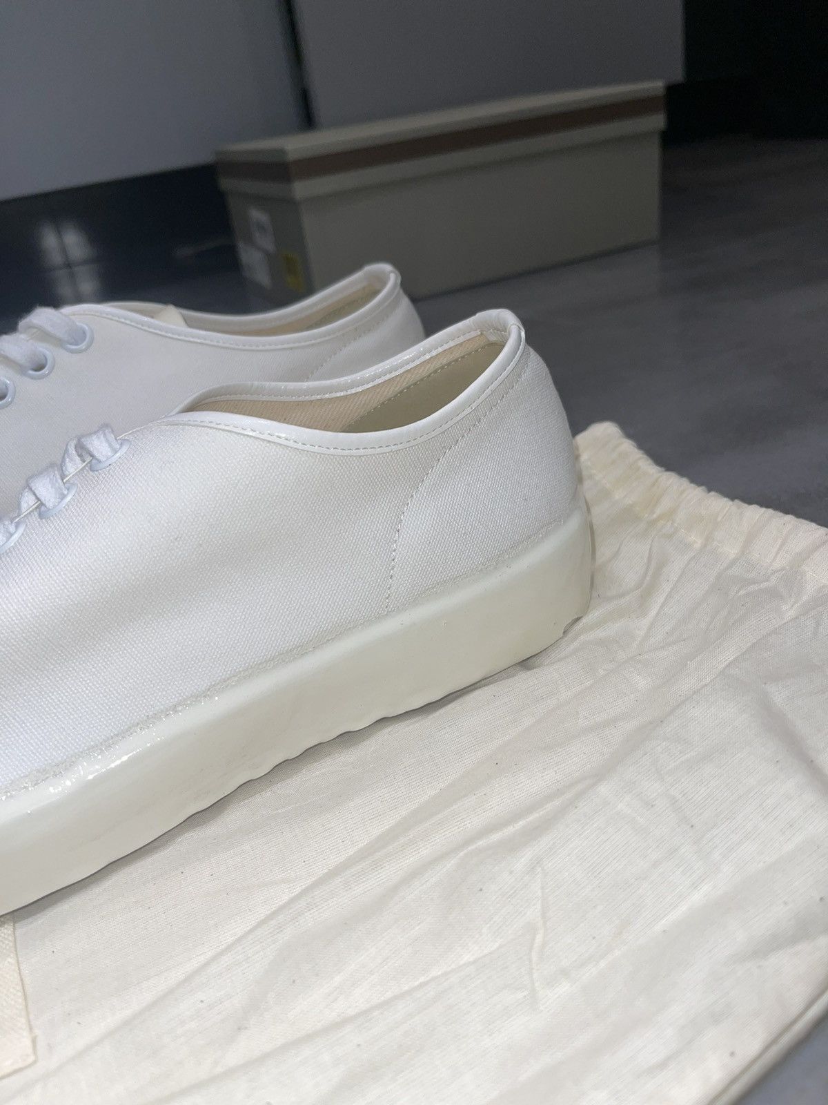 Marni SS20 Marni Logo Rubber Low-Top White Sneakers Size US 10 / EU 43 - 6 Thumbnail