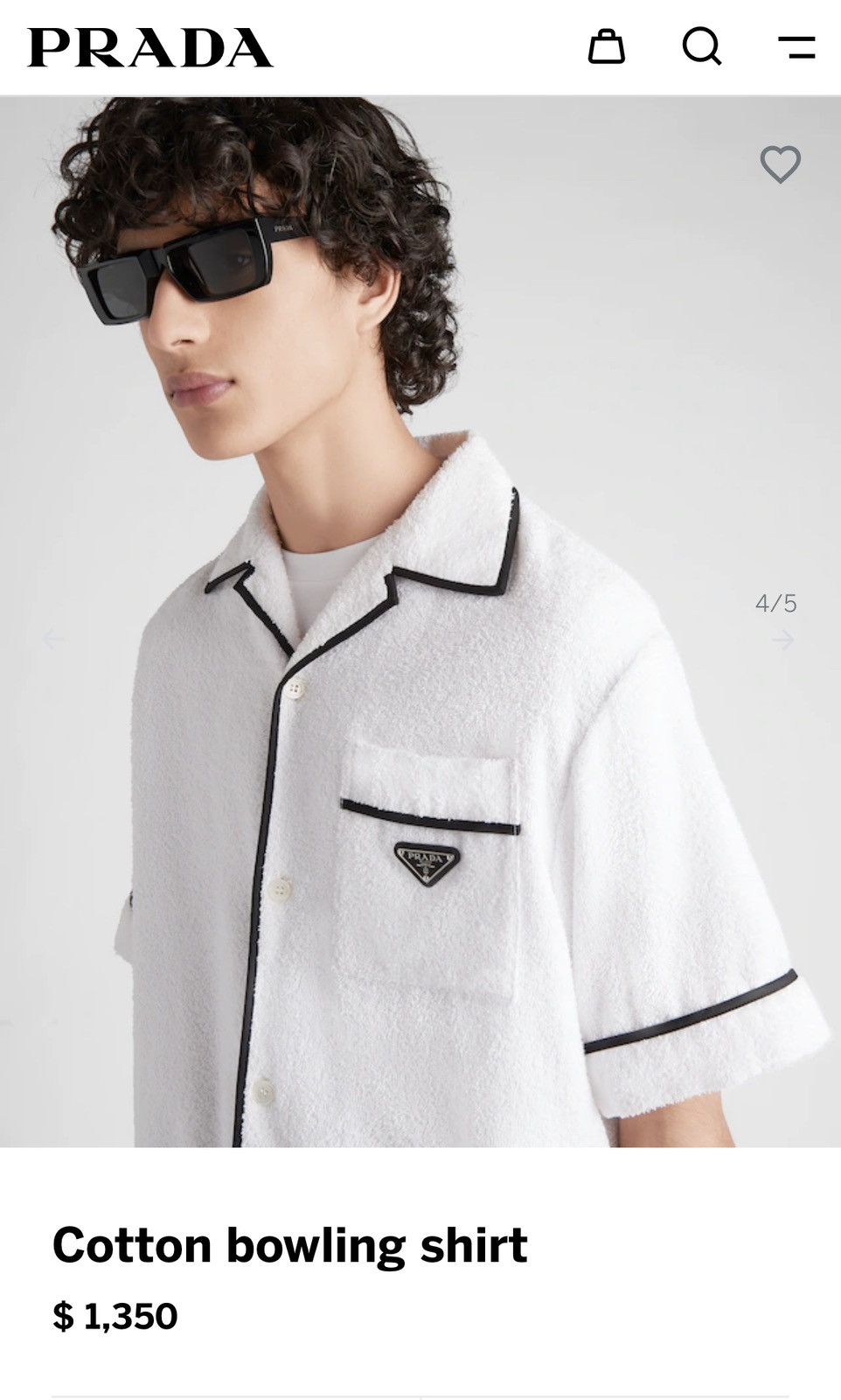 Prada Prada Terry Cloth Bowling Shirt | Grailed