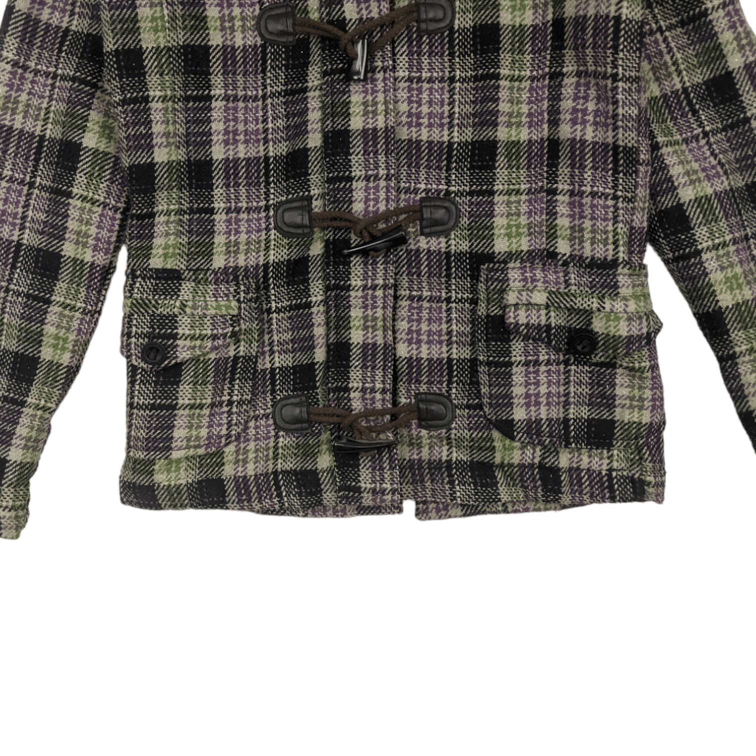 Element ELEMENT Check Frog Closure Winter Wool Jacket Hoodie Size S / US 4 / IT 40 - 5 Thumbnail