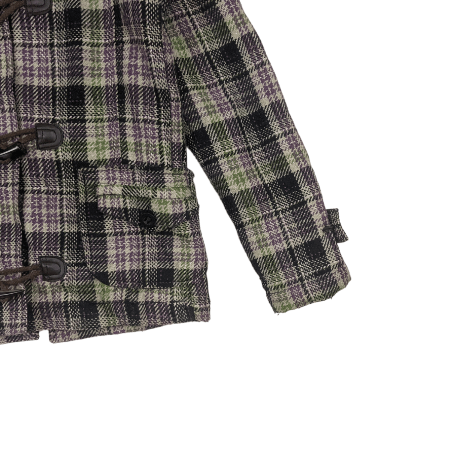 Element ELEMENT Check Frog Closure Winter Wool Jacket Hoodie Size S / US 4 / IT 40 - 6 Thumbnail