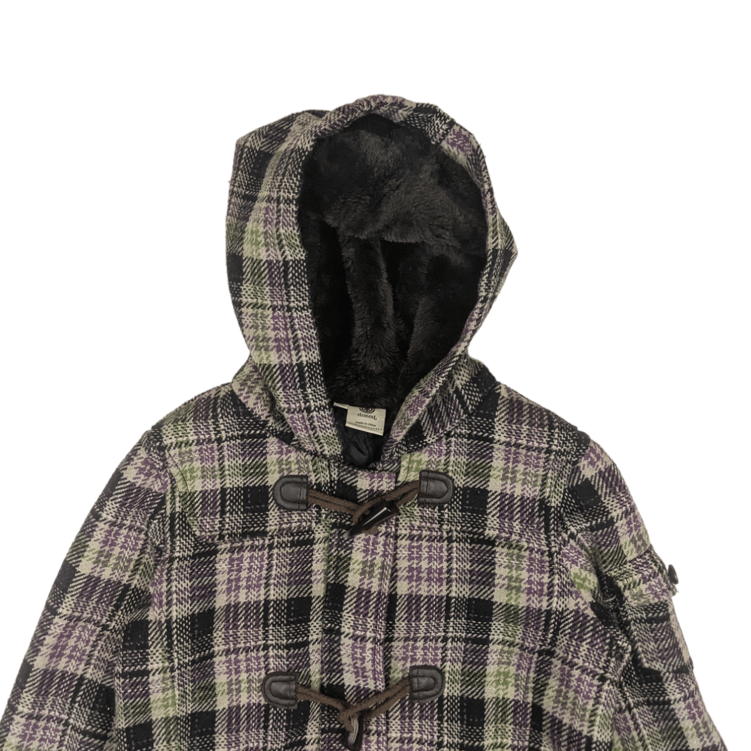 Element ELEMENT Check Frog Closure Winter Wool Jacket Hoodie Size S / US 4 / IT 40 - 4 Thumbnail